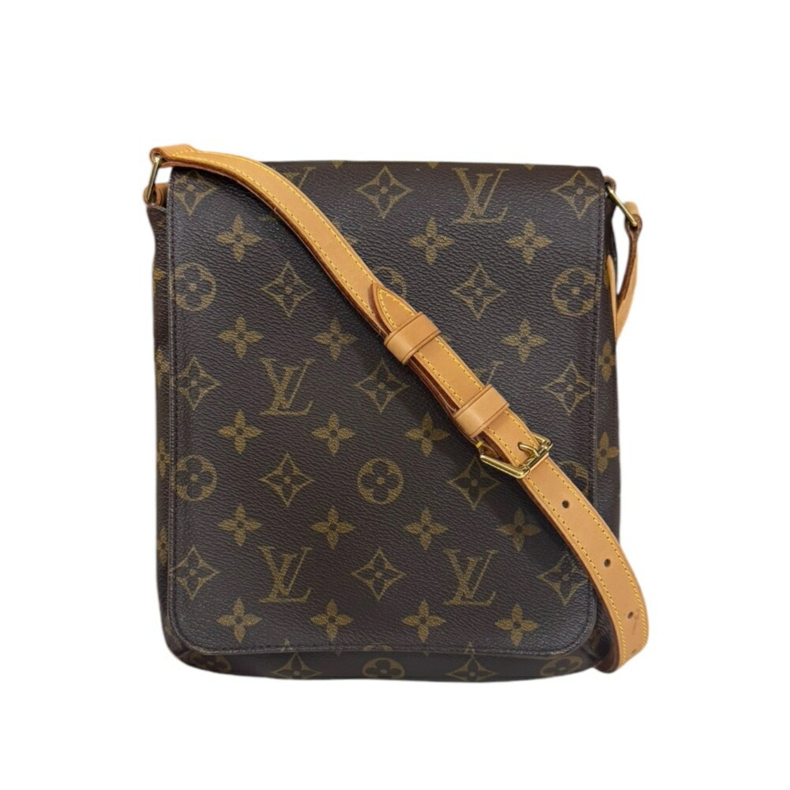 Shoulder Bag Monogram By Louis Vuitton: Shoulder Bag Monogram By Louis Vuitton The Louis Vuitton Monogram Shoulder Bag features the iconic monogram pattern in rich brown, adding a touch of timeless elegance to any outfit. With its sturdy