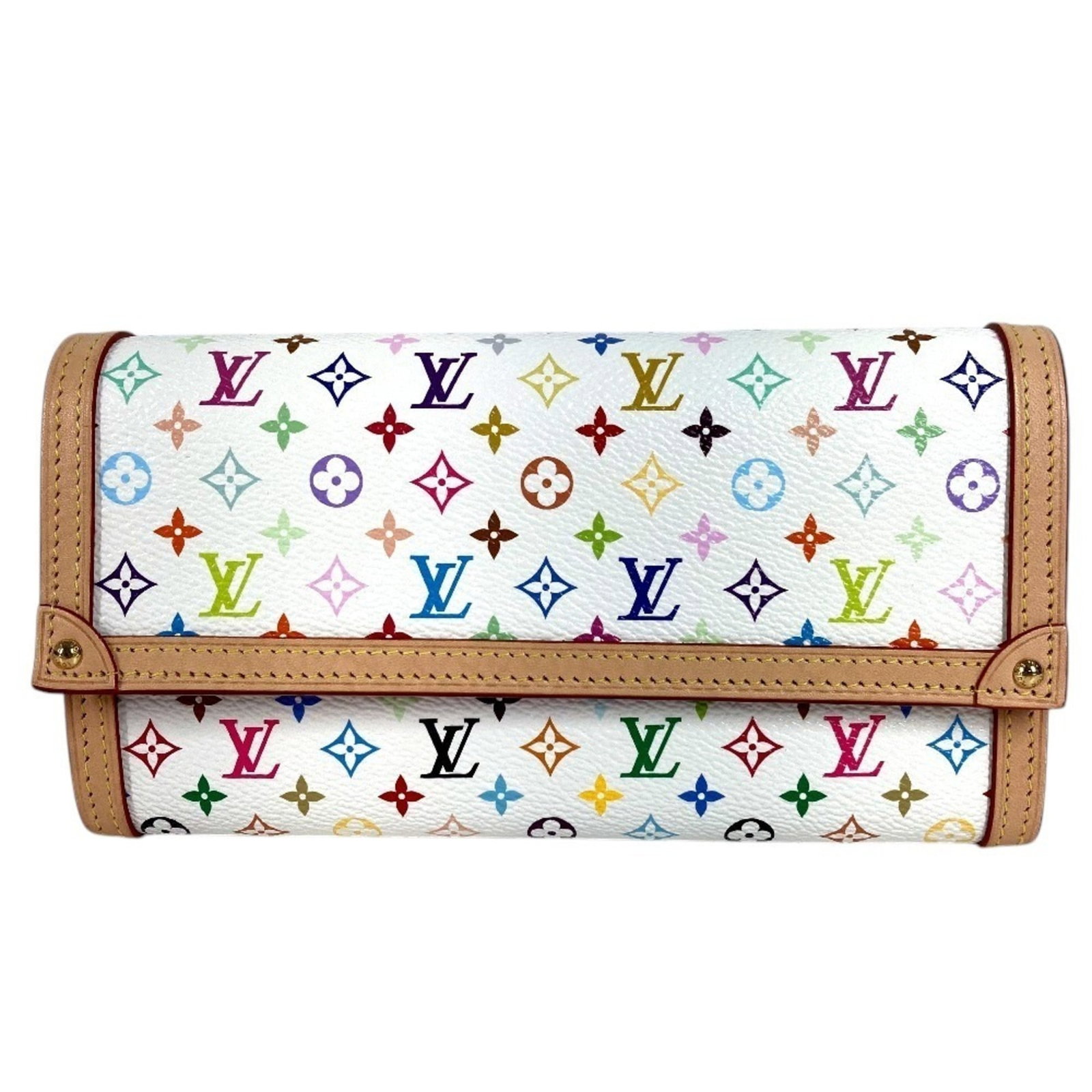 Louis Vuitton Long Wallet (Bi-Fold) Monogram Multicolore: Louis Vuitton Long Wallet (Bi-Fold) Monogram Multicolore Monogram Multicolore details adorn this Louis Vuitton Long Wallet (Bi-Fold), crafted from high-quality materials. Measuring 10.5cm x 19cm, the 