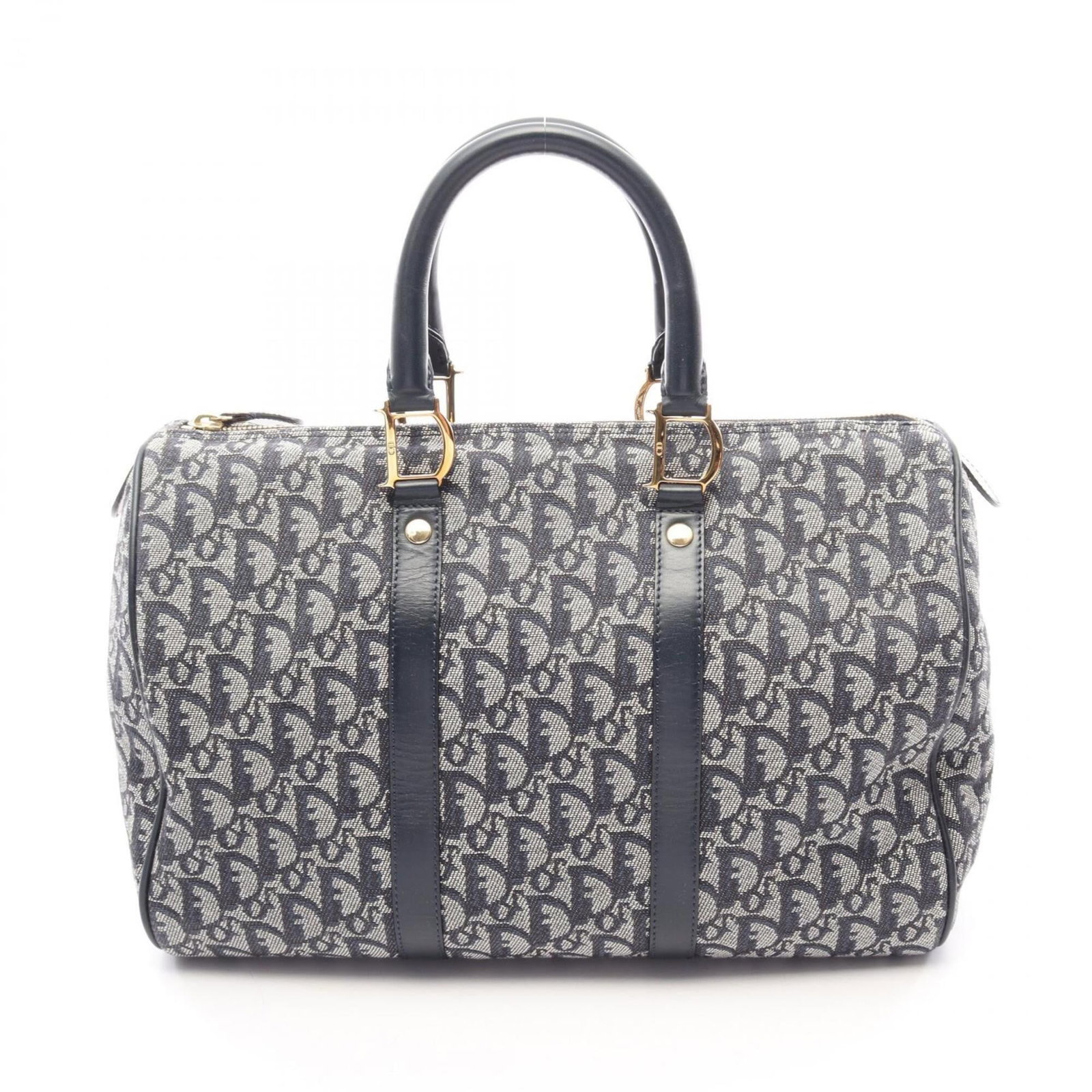 Canvas Leather Handbag Dior Tote Christian: Canvas Leather Handbag Dior Tote Christian Canvas and leather come together in sleek, sophisticated design. The Christian Dior tote features a striking gray and navy color combination, making it a ver