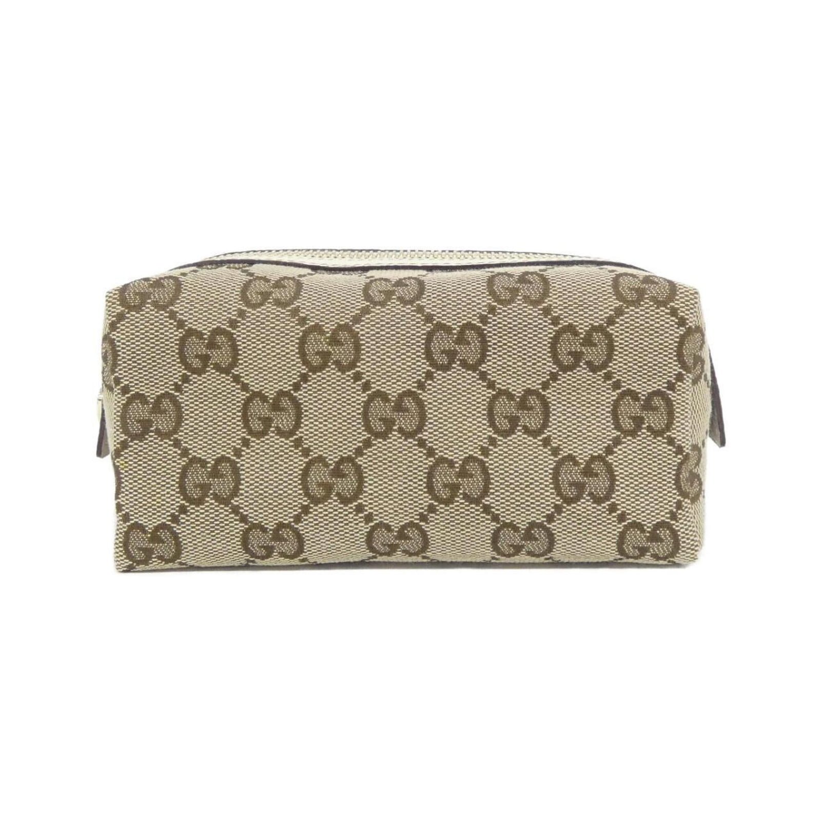 Gucci Gg Pouch Handbag Canvas: Gucci Gg Pouch Handbag Canvas The Gucci Gg Pouch Handbag Canvas features GG canvas material in beige and ivory colors, with gold hardware. This compact pouch measures 7cm x 15cm x 7cm and has a sleek
