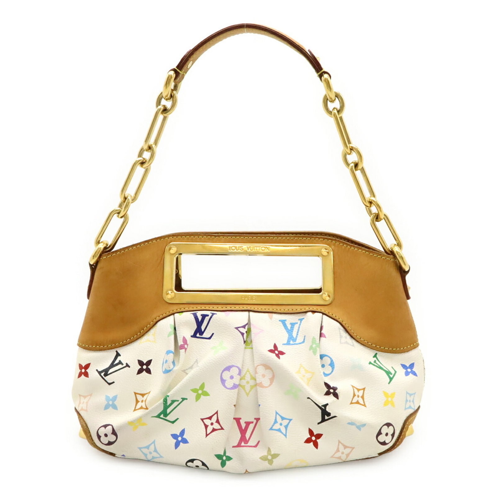 Canvas shoulder bag handbag from Louis Vuitton: Canvas shoulder bag handbag from Louis Vuitton Canvas shoulder bag from Louis Vuitton, featuring a classic design in white canvas. This iconic handbag measures 19cm x 27cm x 9cm and boasts a timeless