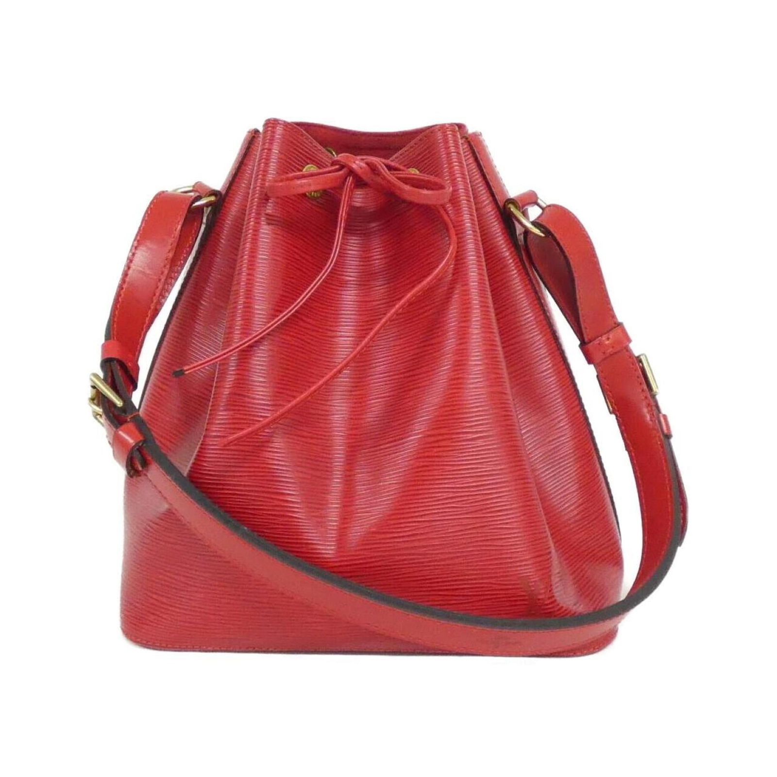 Shoulder Bag Leather Louis Vuitton: Shoulder Bag Leather Louis Vuitton Red leather shoulder bag from Louis Vuitton, featuring calf leather construction and gold hardware. Measuring 27cm x 24cm x 19cm, it has a classic design that exudes