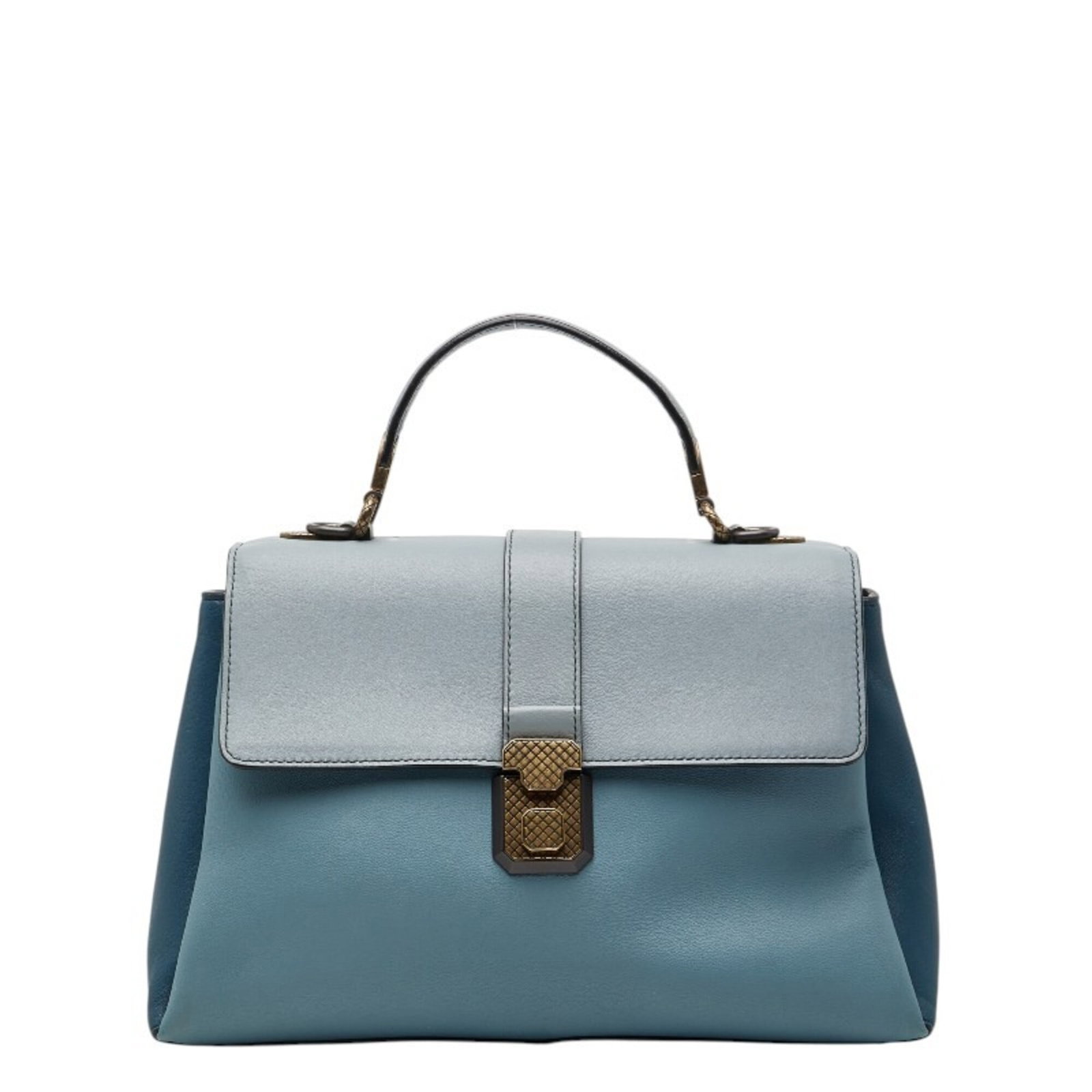 Veneta Leather Handbag: Veneta Leather Handbag Blue Veneta Leather Handbag, measuring 19cm x 29cm x 12cm, boasts its signature style with high-quality leather construction. The bag's classic design and timeless color make