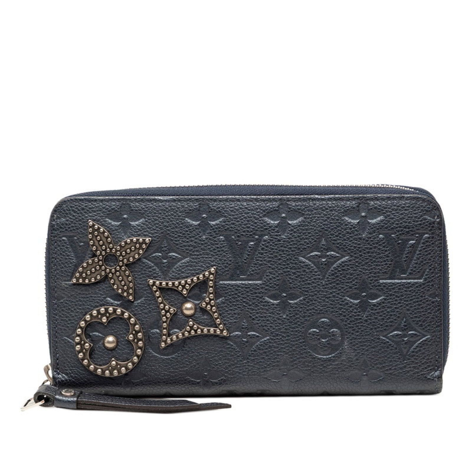Louis Vuitton Coin Purse Coin Case Leather: Louis Vuitton Coin Purse Coin Case Leather The Louis Vuitton Coin Purse Coin Case Leather in Marine and Metallic blue hues boasts a sleek, open design with a durable leather material. This stylish acc