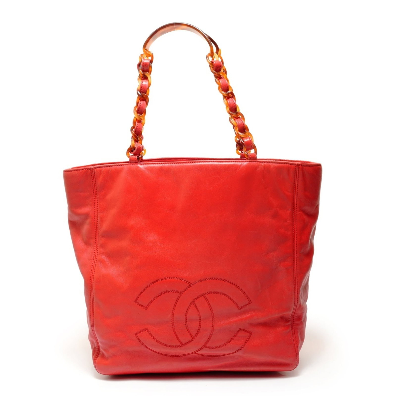 Bag tote Chanel: Bag tote Chanel Red Chanel tote bag with classic design, measuring 30cm x 37cm x 12cm. The bag features a bold red color and adjustable straps that reach 45cm in length. Its sleek style makes it a
