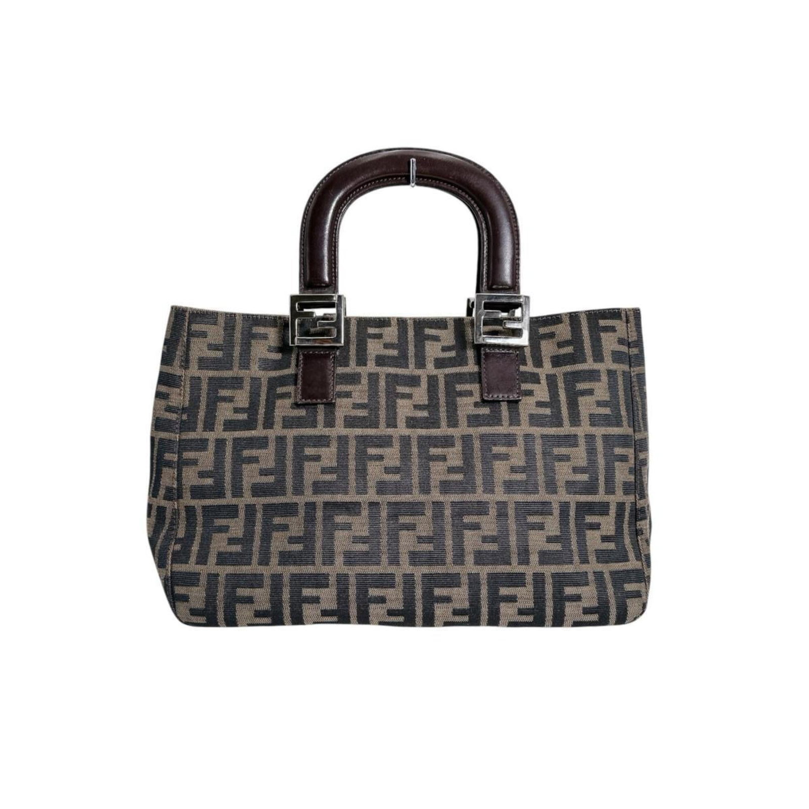 Shoulder bag by Zucca: Shoulder bag by Zucca Zucca material gives this Fendi shoulder bag its unique texture and durability. The classic design, made in Italy, features clean lines and a spacious interior. With a brown