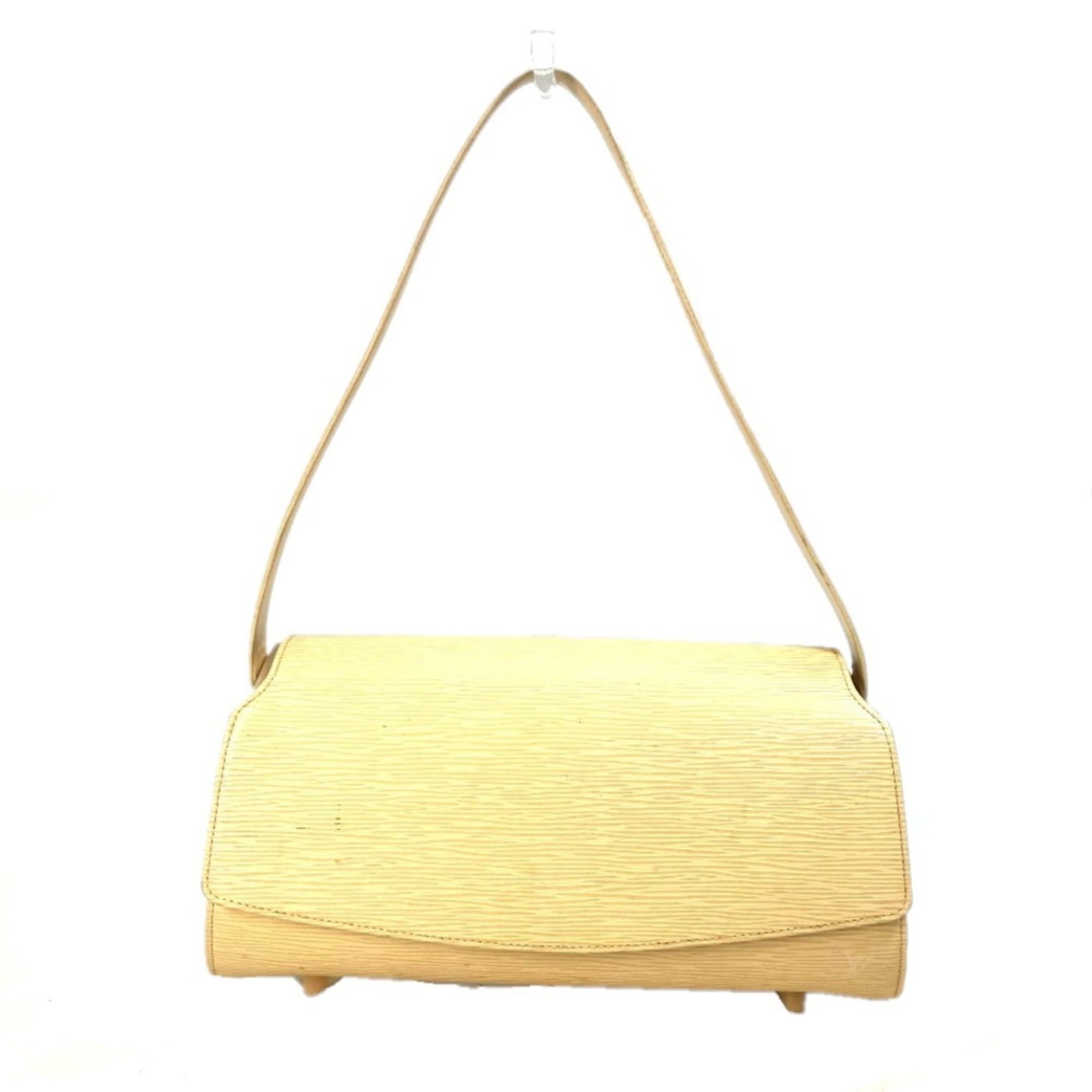 Vuitton Leather Epi Bag Shoulder Louis: Vuitton Leather Epi Bag Shoulder Louis The Vuitton Leather Epi Bag Shoulder Louis boasts its signature Epi leather material and classic design, with a timeless vanilla and yellow color combination.
