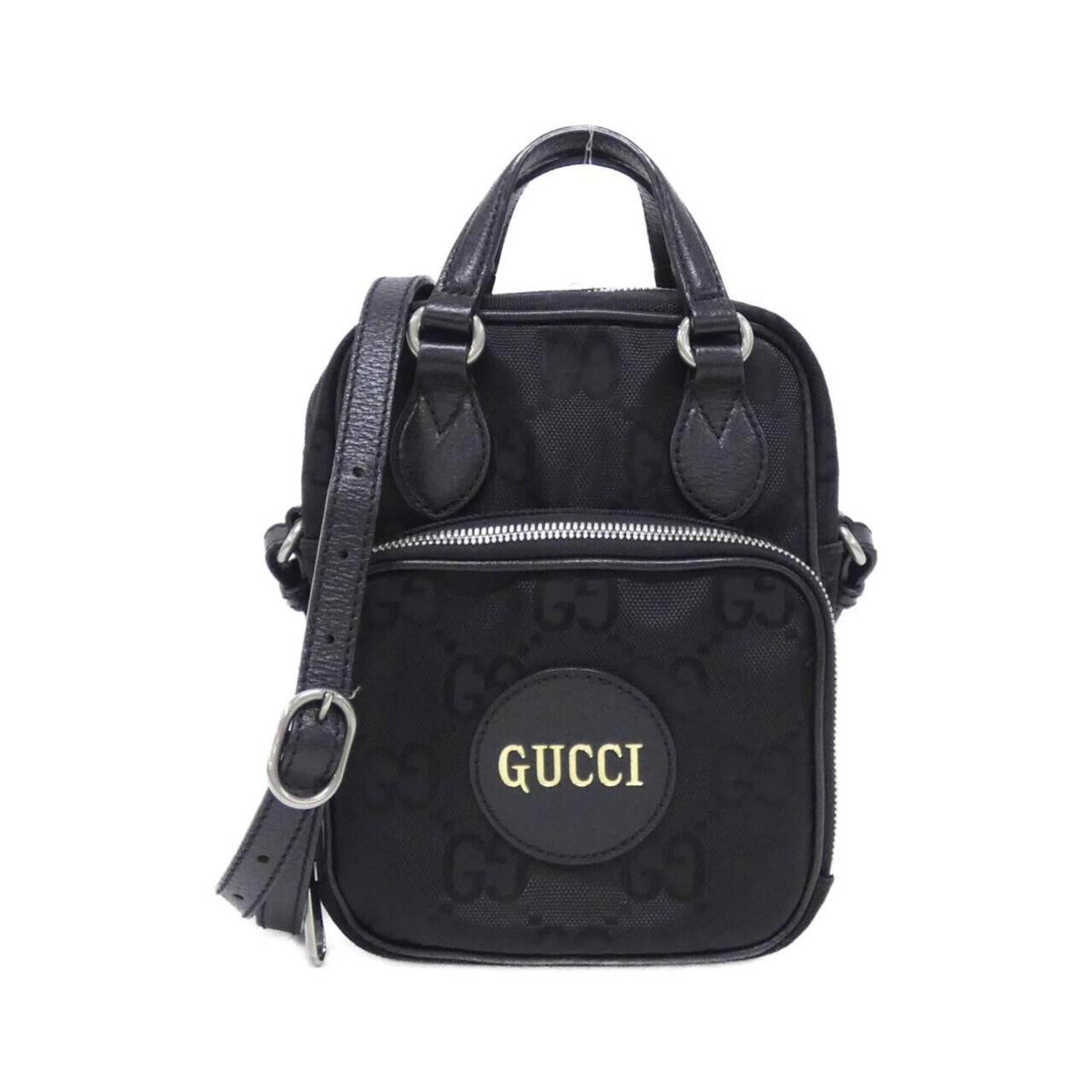 Nylon Leather Gucci Bag Shoulder: Nylon Leather Gucci Bag Shoulder Nylon Leather Gucci Bag Shoulder - A stylish and versatile shoulder bag made from high-quality nylon and leather, featuring sleek silver hardware. Measuring 22cm x