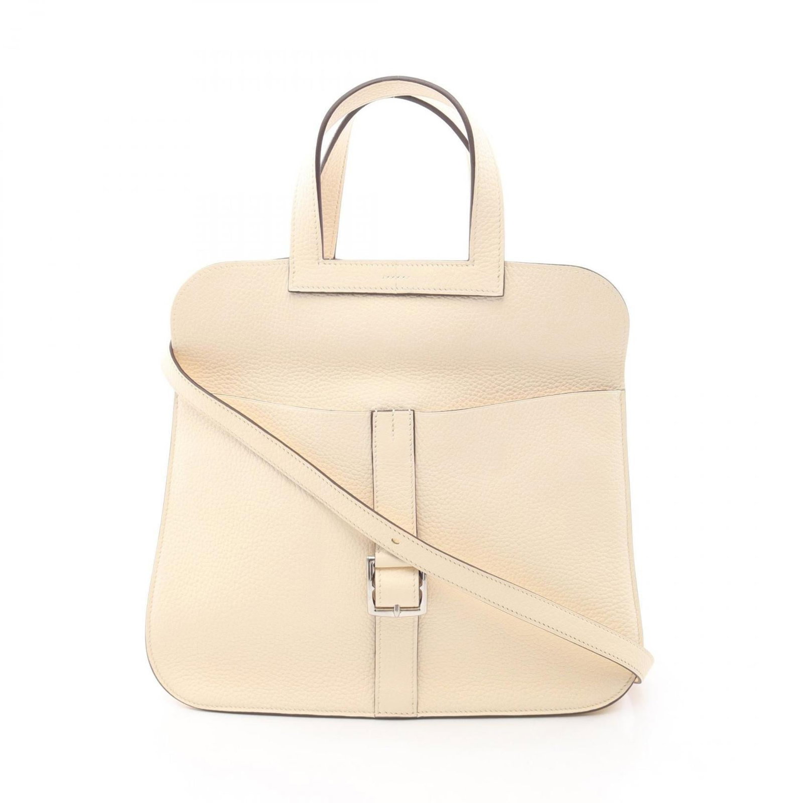Hermes Handbag Taurillon Leather Clemence: Hermes Handbag Taurillon Leather Clemence Taurillon clemence leather handbag from Hermes, featuring a classic design with clean lines and timeless elegance. Measuring 28cm x 31cm x 9cm, this luxurious