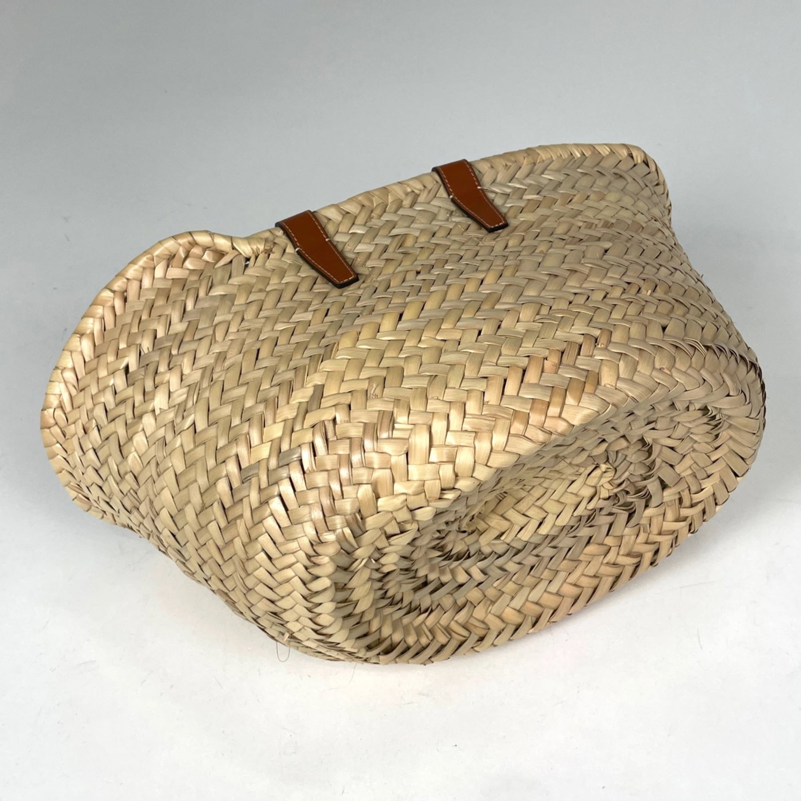 Raffia leather tote bag - 2
