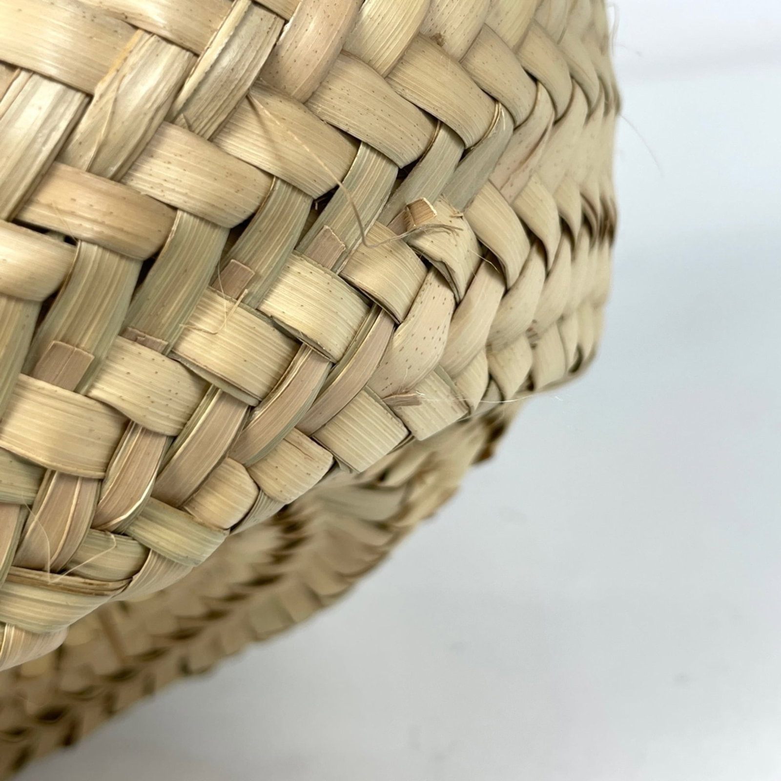 Raffia leather tote bag - 3