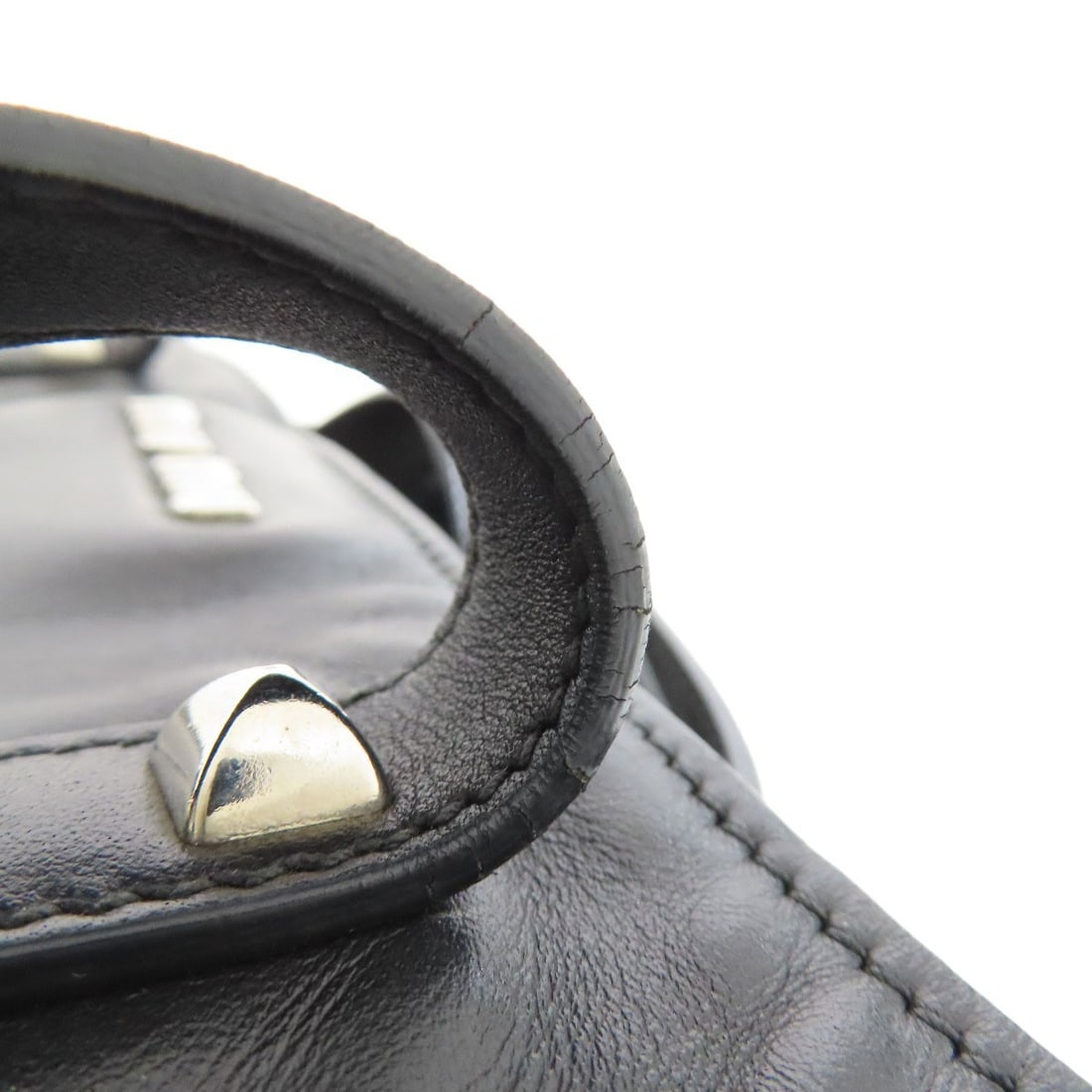 Miumiu Logo Studs Tote Bag Leather - 20