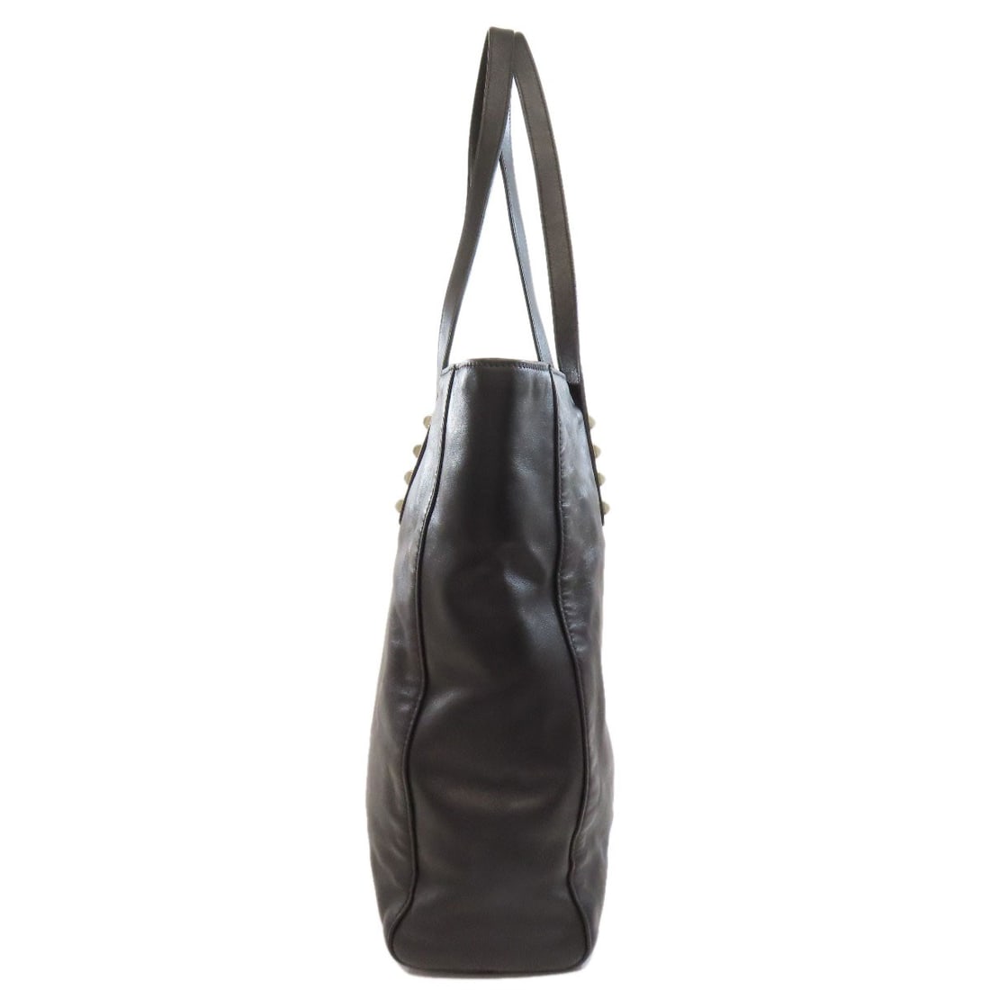 Miumiu Logo Studs Tote Bag Leather - 3