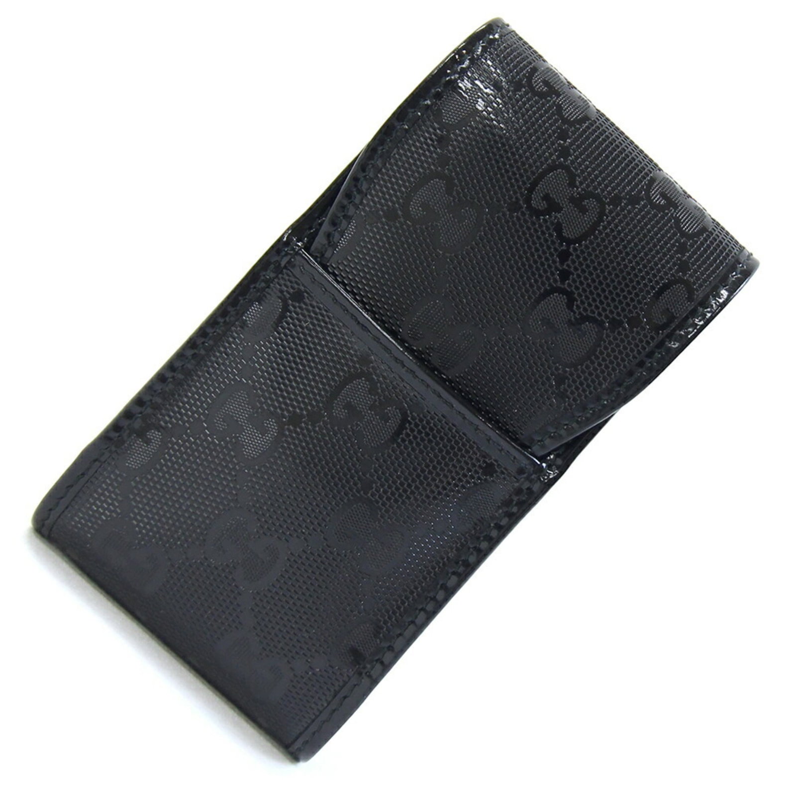 Gucci Cigarette Case Leather Pvc: Gucci Cigarette Case Leather Pvc Black Gucci Cigarette Case Leather Pvc, 13cm x 6.8cm x 2.5cm / 5.11'' x 2.67'' x 0.98'', made from a combination of leather and PVC materials, bearing the signature of