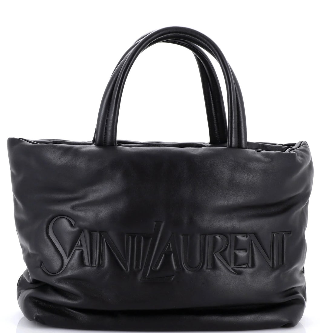 Padded leather tote Saint Laurent Debossed logo (1 of 5)