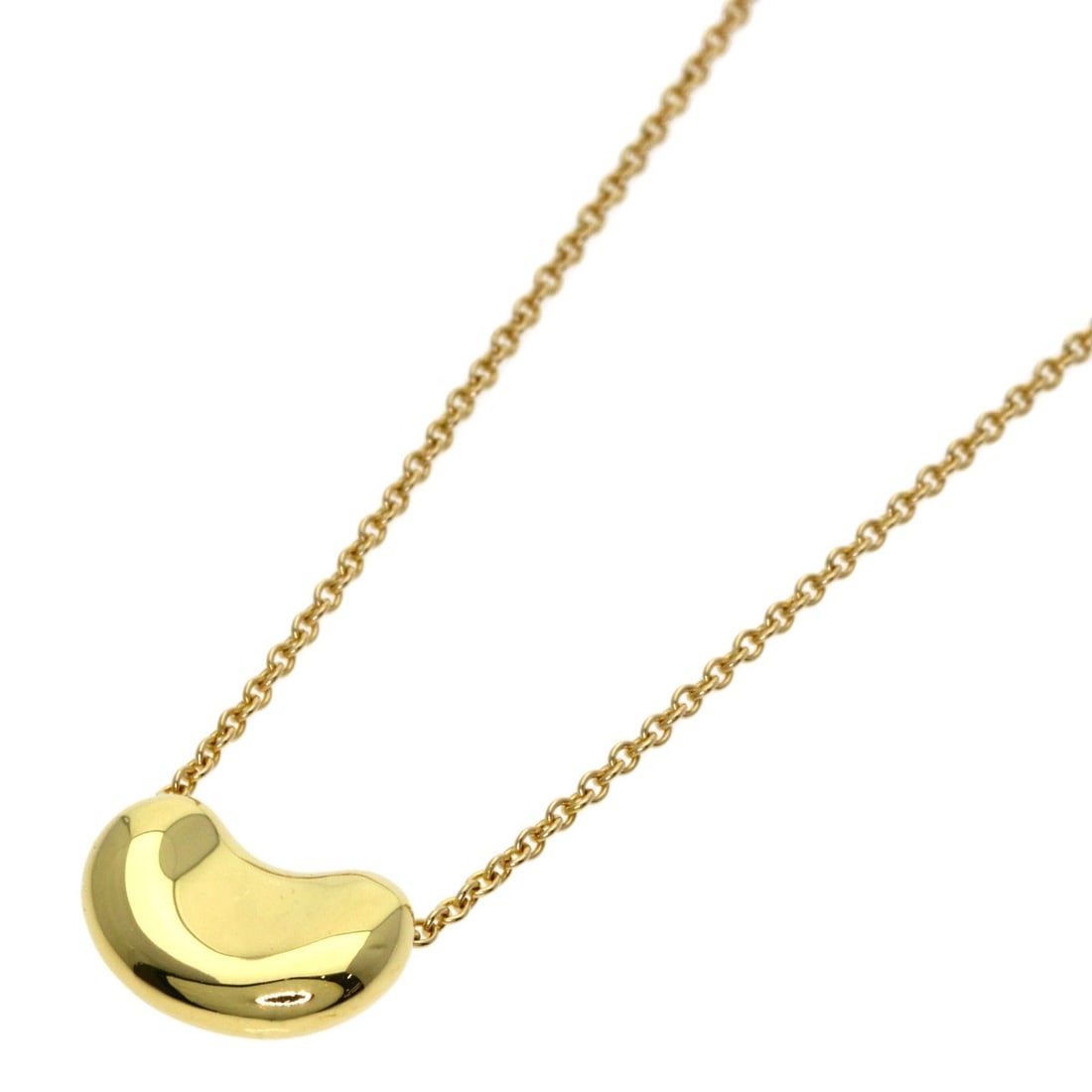 Tiffany Co Bean Necklace K18 Gold: Tiffany Co Bean Necklace K18 Gold K18 Gold Tiffany Co Bean Necklace - A stunning piece of fine jewelry, the K18 Gold Tiffany Co Bean Necklace boasts a sleek and sophisticated design. Made from