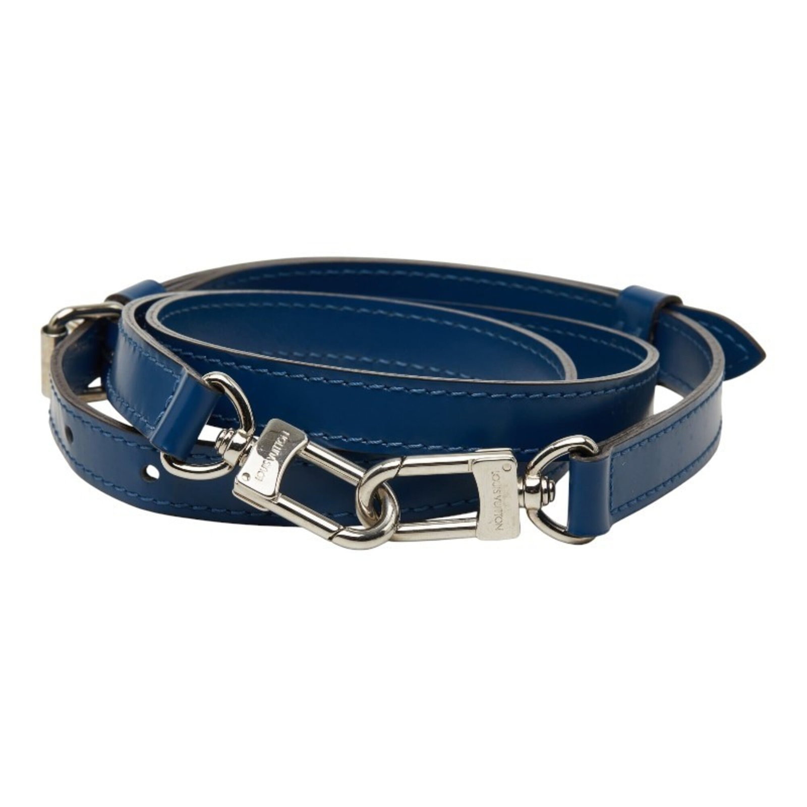 Strap leather from Louis Vuitton: Strap leather from Louis Vuitton Navy leather strap from Louis Vuitton, measuring 121cm in length. This strap features high-quality materials and a classic design. Made from genuine leather, it