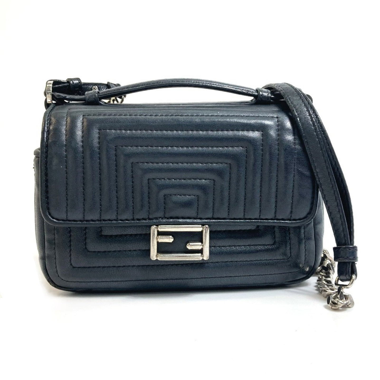 Shoulder Bag Fendi Leather: Shoulder Bag Fendi Leather Made from rich, high-quality Fendi leather, this black shoulder bag boasts sleek lines and a sophisticated design. With its spacious interior and adjustable strap, it