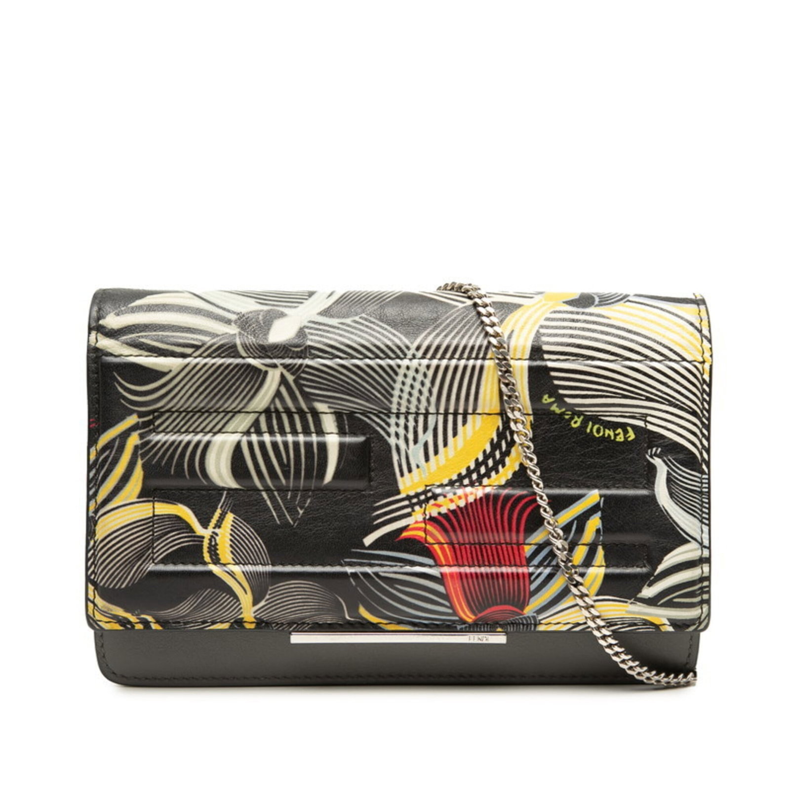 Shoulder Bag Fendi Leather: Shoulder Bag Fendi Leather Black, Gray, and Multi-color Fendi Leather Shoulder Bag. Made from high-quality leather, this stylish shoulder bag features a sleek design with dimensions of 12.5cm x 19cm