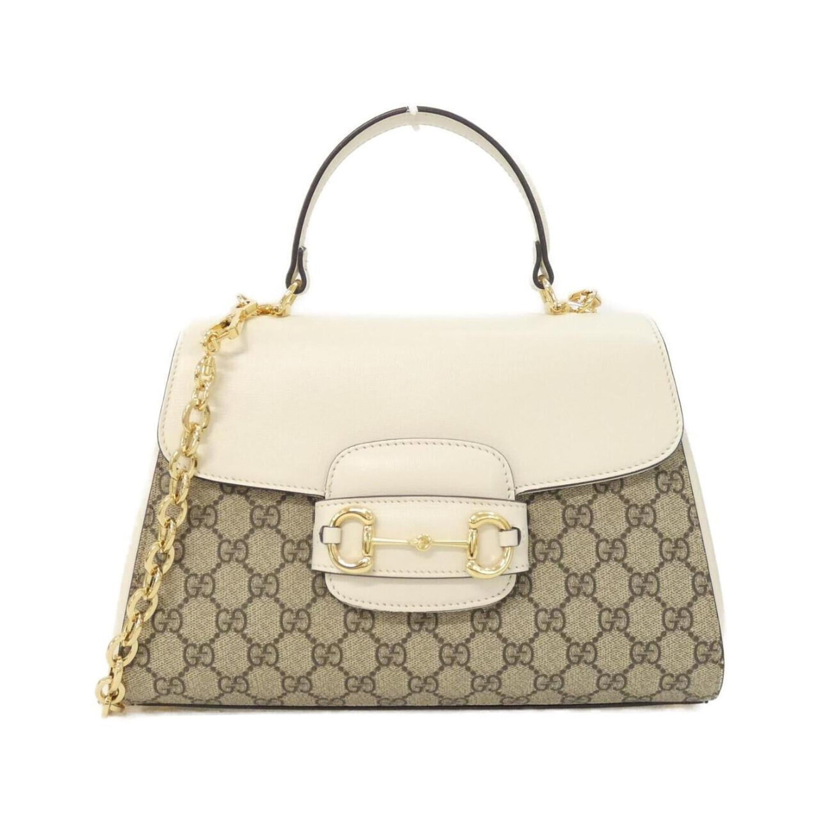 Gucci supreme leather canvas handbag gg: Gucci supreme leather canvas handbag gg Gucci Supreme Leather Canvas Handbag GG - A stylish and versatile accessory, this beige and white GG Supreme leather canvas handbag features a classic design wi