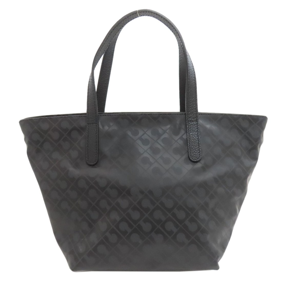 Gherardini Logo Motif Softy Handbag Polyester Polyurethane Coating: Gherardini Logo Motif Softy Handbag Polyester Polyurethane Coating Soft to the touch, this black Gherardini logo motif handbag boasts a durable polyester exterior with a polyurethane coating for long-