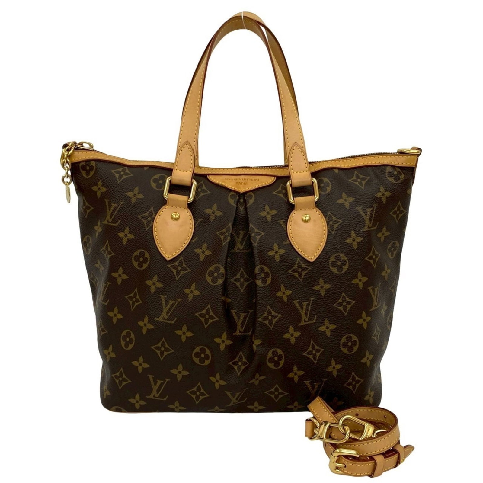Louis Vuitton Handbag Shoulder Bag Leather Pvc: Louis Vuitton Handbag Shoulder Bag Leather Pvc Brown Leather and PVC Louis Vuitton Shoulder Bag. This shoulder bag features a classic design with a combination of leather and PVC materials, measuring