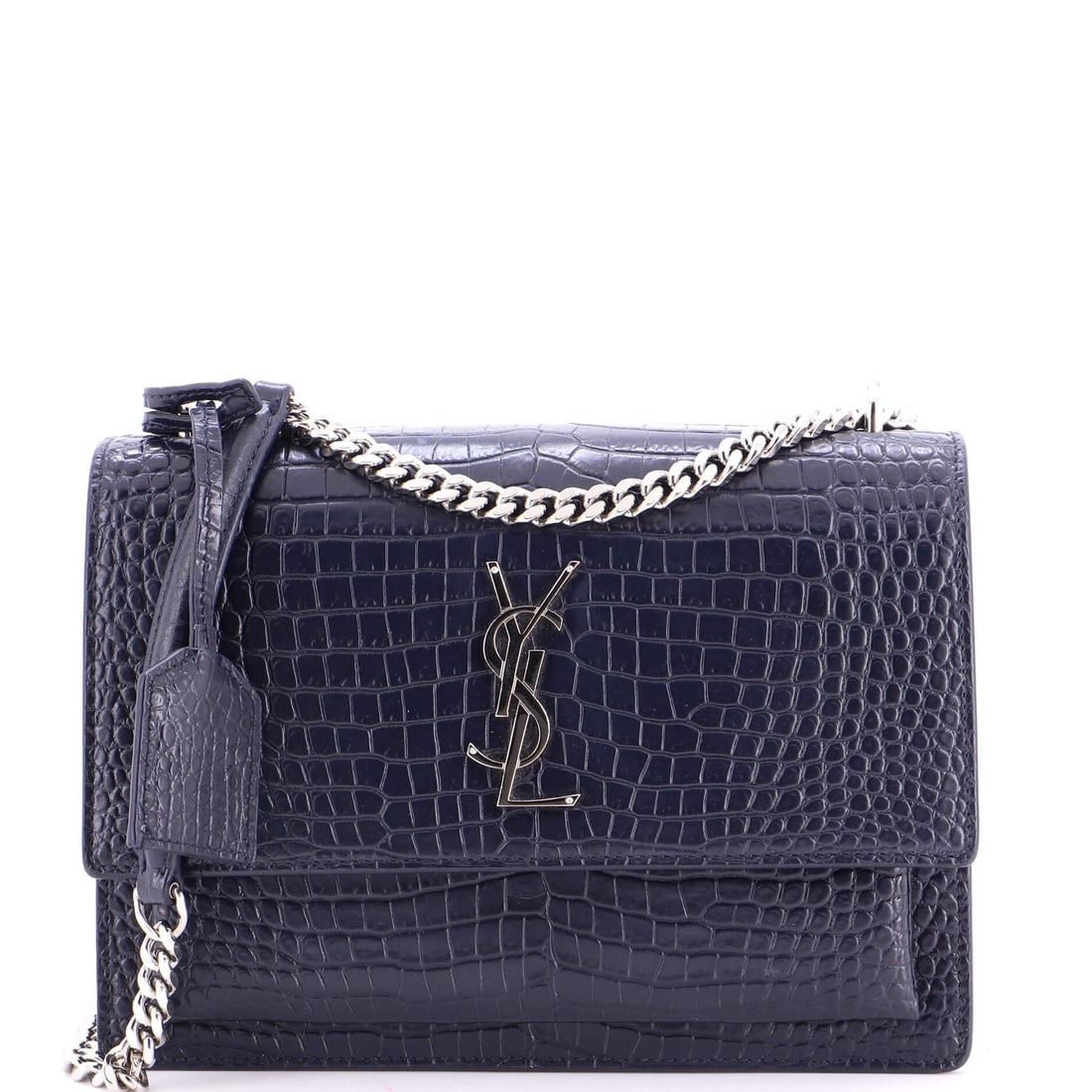 Saint Laurent Crocodile Embossed Leather Bag Crossbody Medium (1 of 5)
