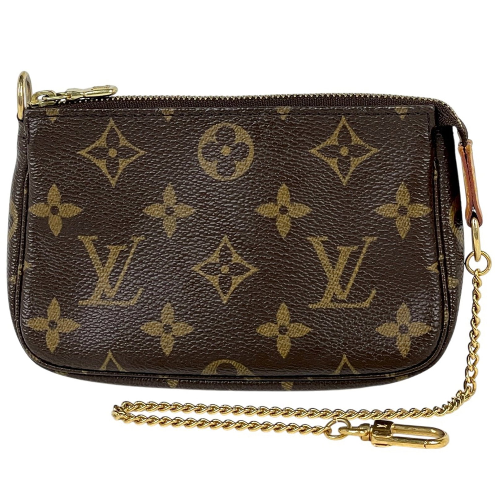 Pochette pouch monogram Louis Vuitton: Pochette pouch monogram Louis Vuitton Monogrammed with iconic Louis Vuitton design, this brown Pochette pouch boasts classic style and timeless elegance. Made from high-quality materials, its compact 