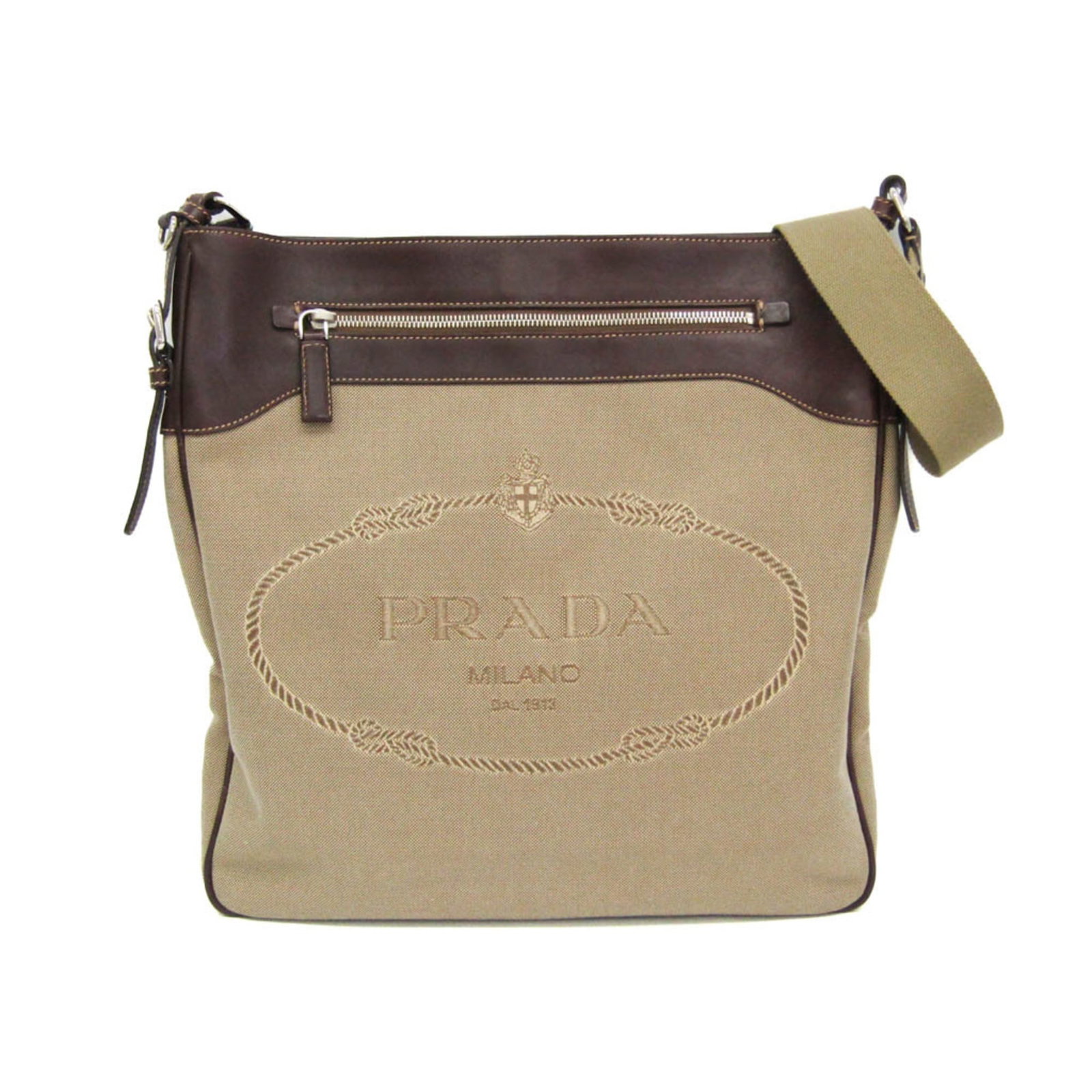 Jacquard leather shoulder bag by Prada (1 of 12)