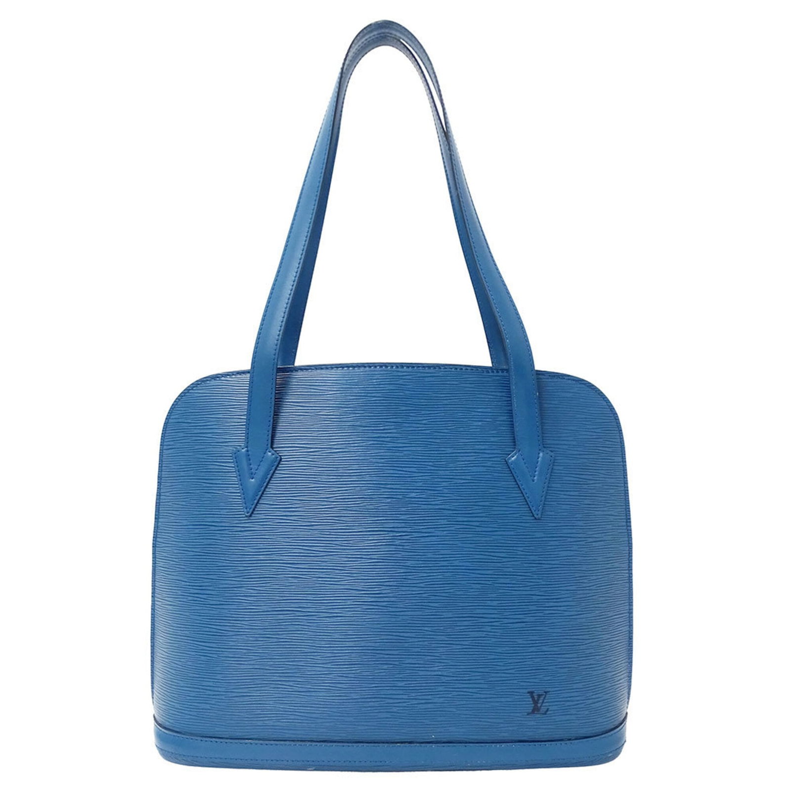 Louis Vuitton Handbag Shoulder Bag Tote Bag Epi Leather: Louis Vuitton Handbag Shoulder Bag Tote Bag Epi Leather Toledo blue Epi leather makes this Louis Vuitton shoulder bag a stylish and sophisticated accessory. Measuring 31cm x 38cm x 12cm, it offers amp