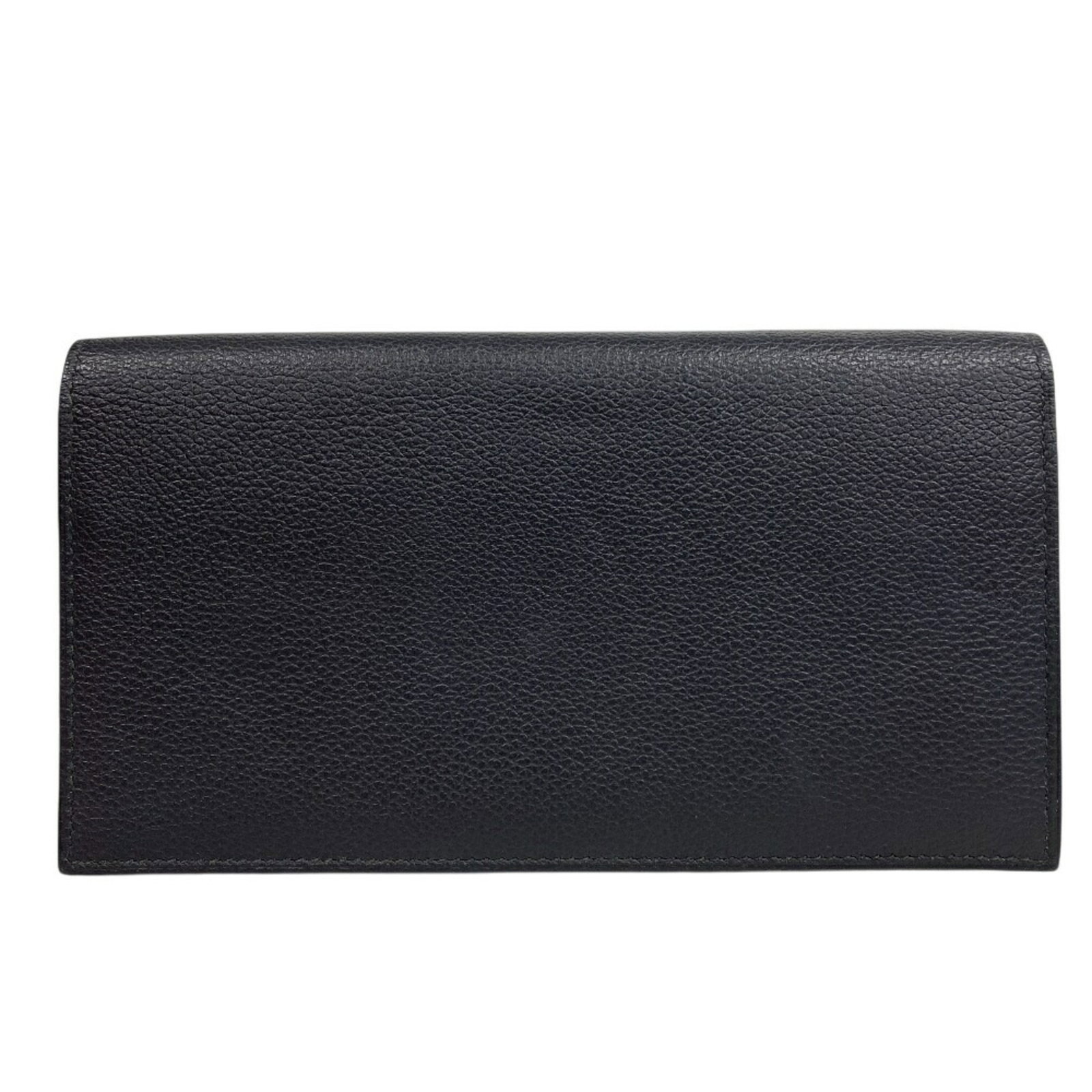Long Hermes Wallet Leather Bi Fold: Long Hermes Wallet Leather Bi Fold Black leather bi-fold wallet from Hermes, measuring 9.5cm x 17.3cm and packaged in a box. This long wallet features high-quality leather construction and comes with 