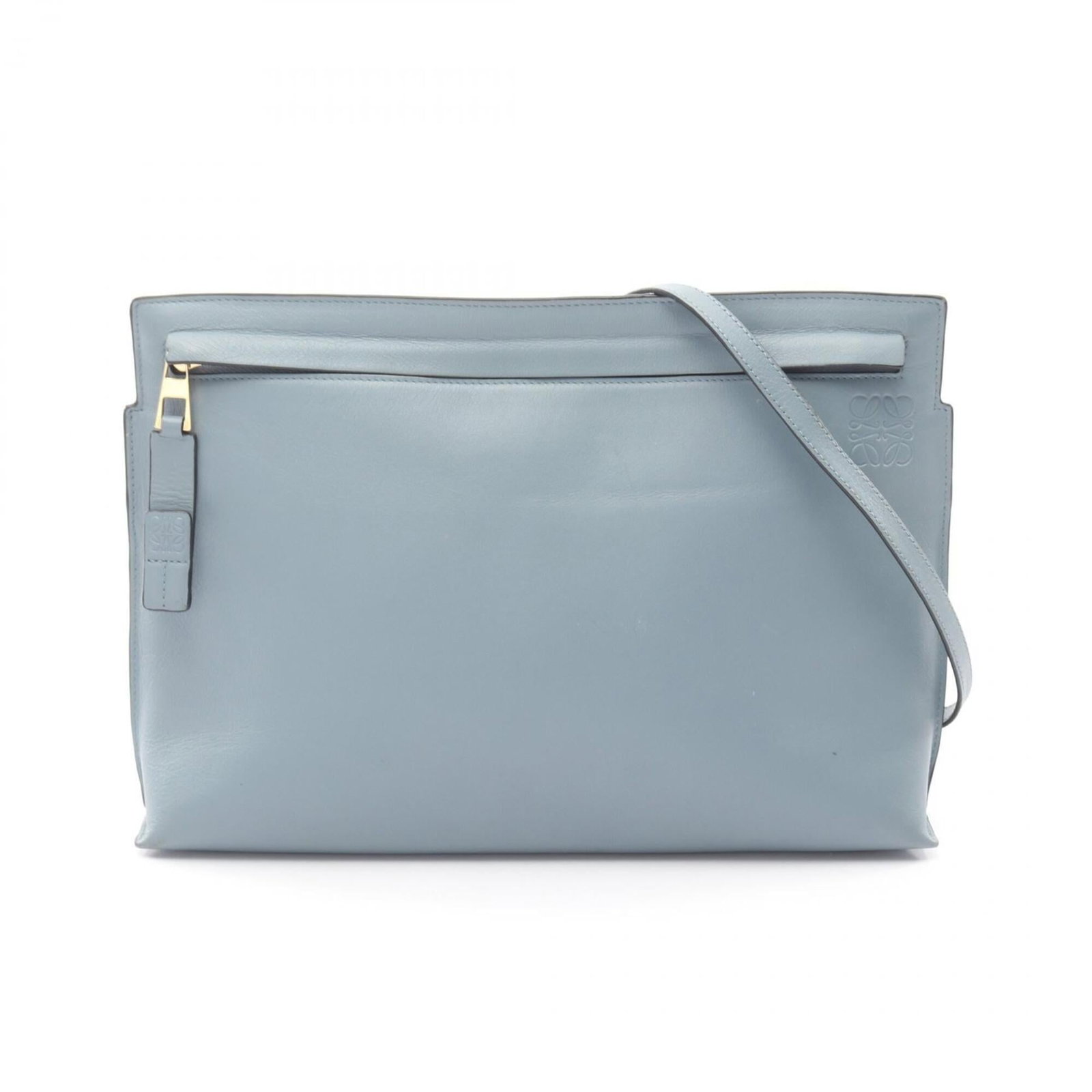Loewe Handbag Pouch Shoulder Bag Leather: Loewe Handbag Pouch Shoulder Bag Leather Blue Loewe Leather Shoulder Bag Pouch with Classic Design. Made from high-quality leather, this shoulder bag features a timeless design and a compact size that