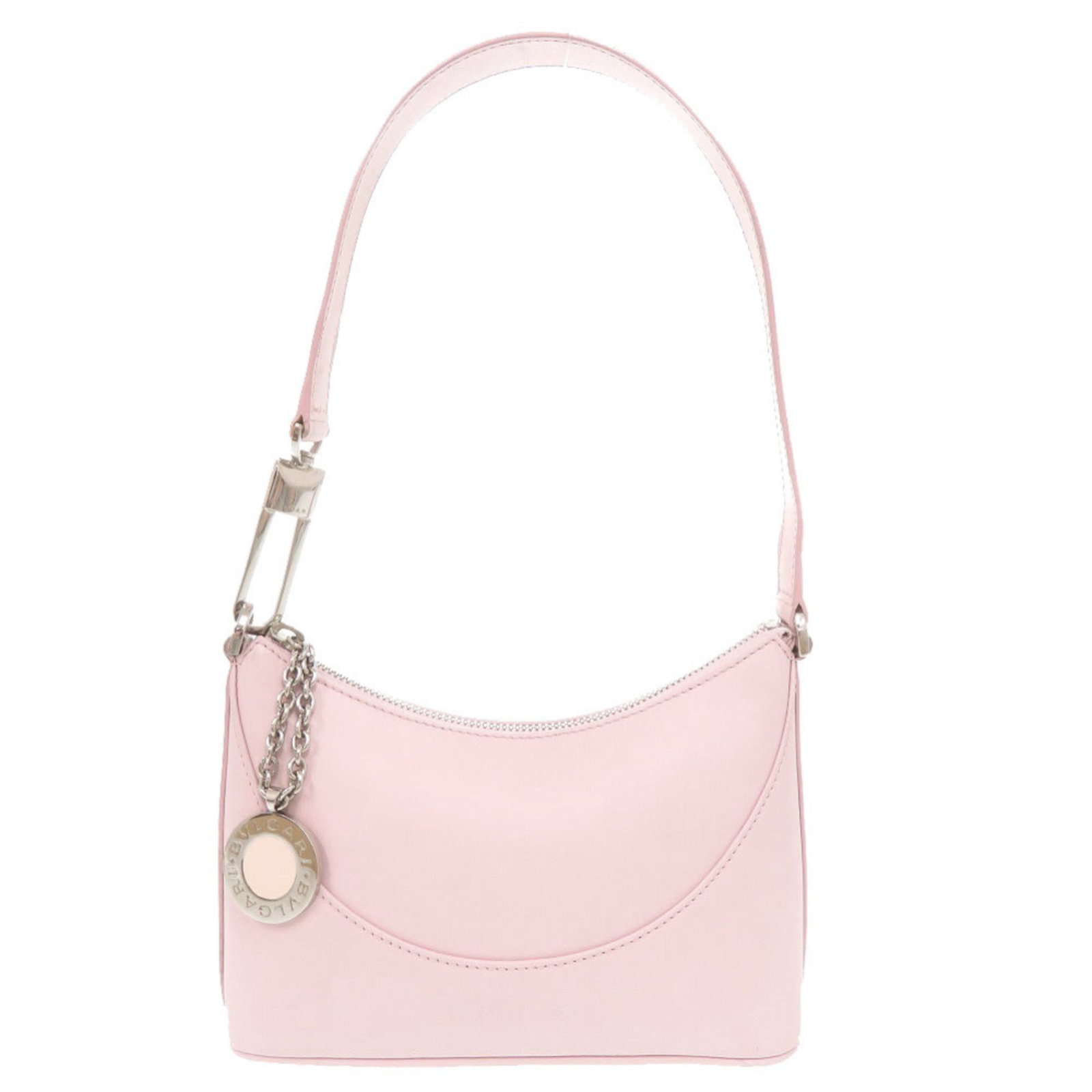 Bag leather shoulder Bvlgari: Bag leather shoulder Bvlgari Bvlgari's pink leather shoulder bag features a sleek design with a compact size, measuring 13.5cm x 19cm x 8cm. Made from high-quality leather, this Italian-made bag is a