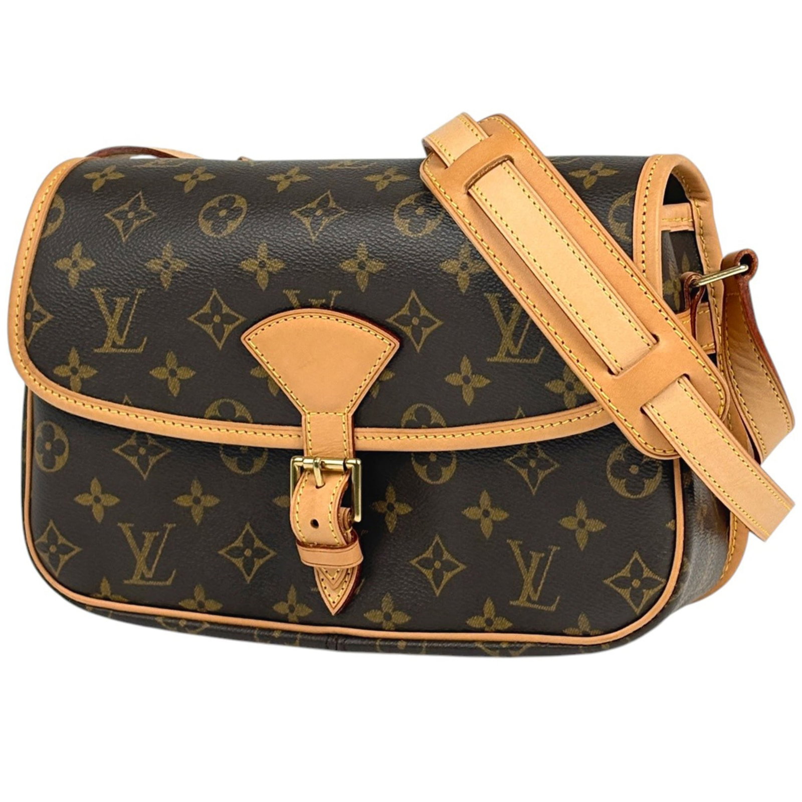 Shoulder Bag Monogram By Louis Vuitton: Shoulder Bag Monogram By Louis Vuitton The Louis Vuitton Shoulder Bag Monogram boasts a classic design with a timeless monogram pattern, perfectly complemented by its rich brown color. Measuring 17cm 