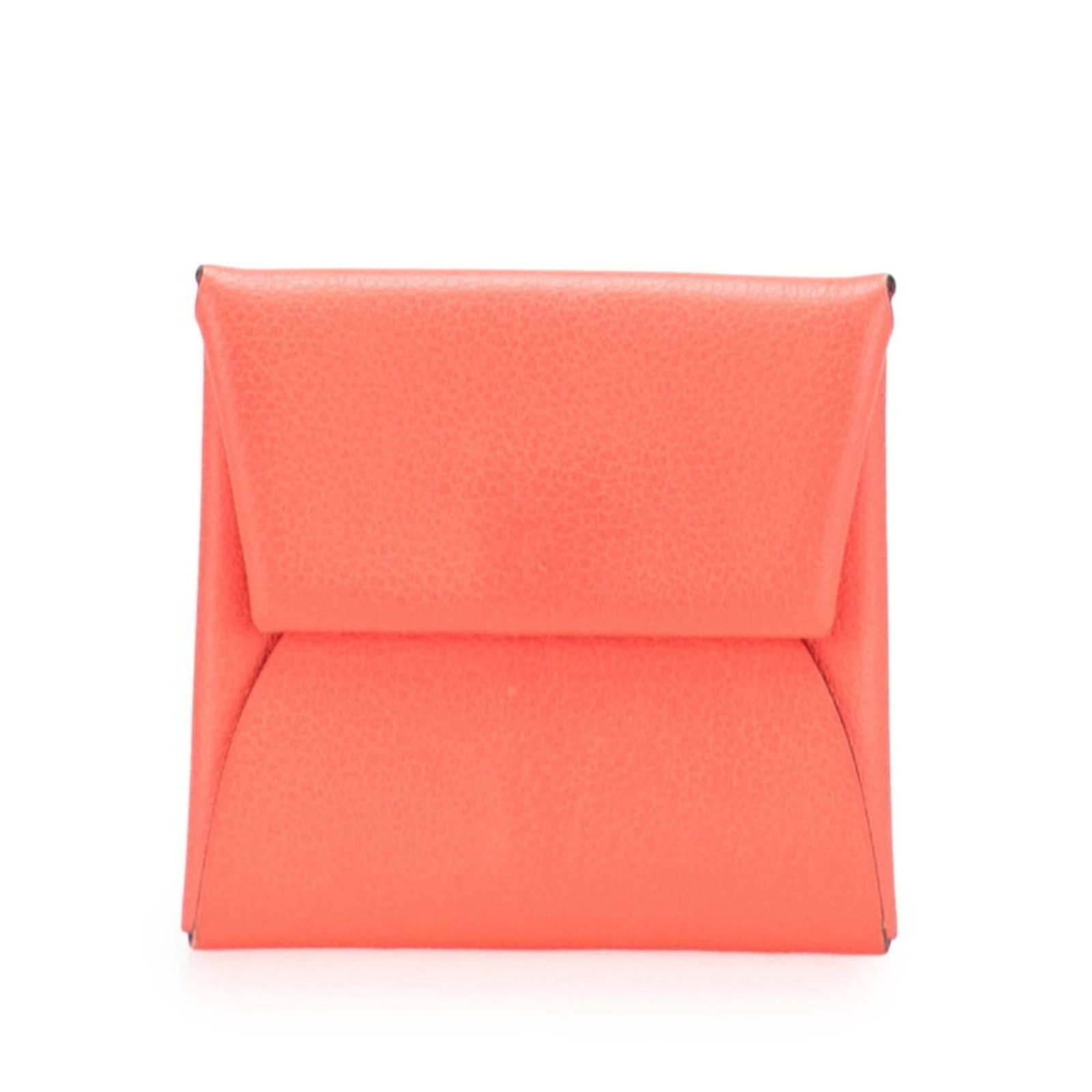 Hermes Coin Purse/ Coin Case Chevre Leather: Hermes Coin Purse/ Coin Case Chevre Leather Chevre leather coin purse from the Hermes Bastia line, featuring pink color and compact size. This small case is made with high-quality chevre leather, prov