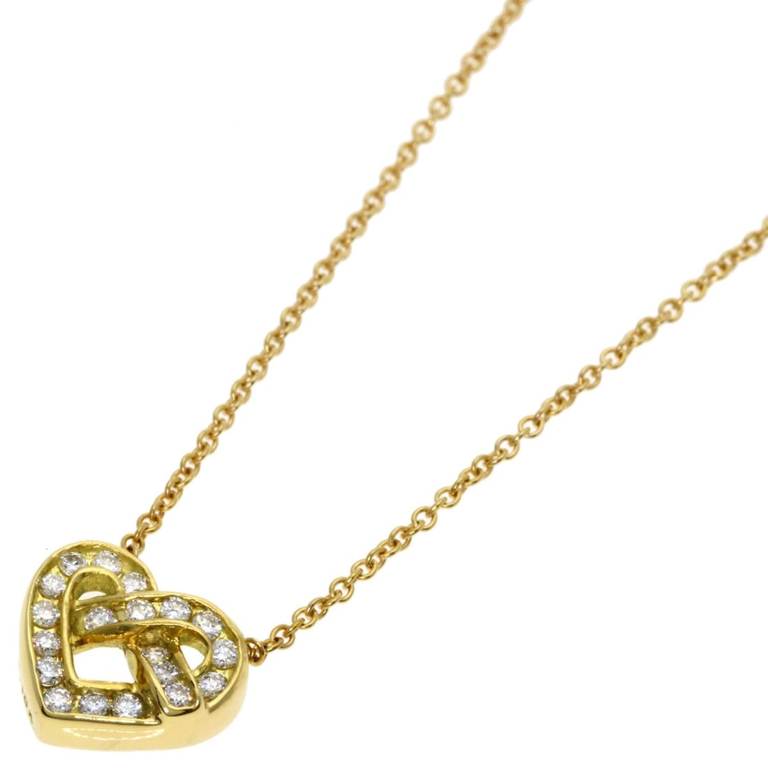 Tiffany&Co. Heart Diamond Necklace K18 Yellow Gold: Tiffany&Co. Heart Diamond Necklace K18 Yellow Gold K18 Yellow Gold Tiffany&Co. Heart Diamond Necklace boasts a striking design featuring a diamond as the main stone, set in high-quality K18 yellow
