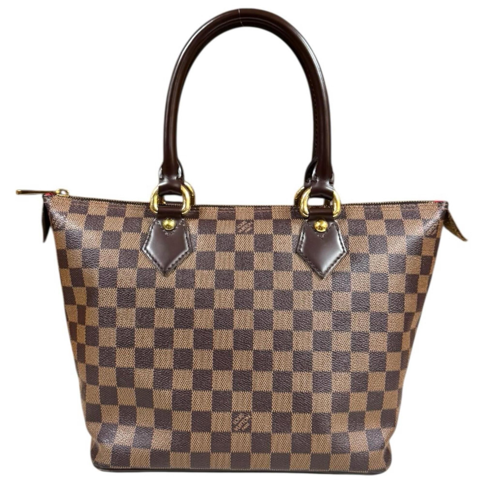 Damier Canvas Handbag Louis Vuitton: Damier Canvas Handbag Louis Vuitton Damier Canvas Handbag Louis Vuitton - A timeless piece from the iconic French brand, crafted from high-quality Damier canvas in a rich brown hue. Measuring 23cm x