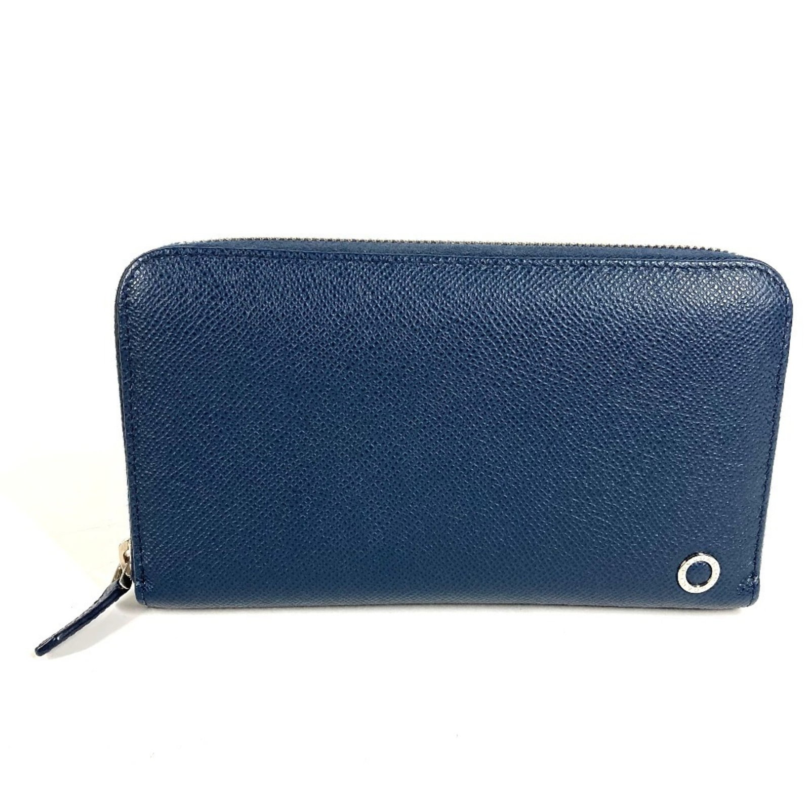 Long Bi fold Wallet Leather: Long Bi fold Wallet Leather Blue leather long bi-fold wallet with clean lines and classic design. Made from high-quality leather, it features a spacious interior for organization and storage.
