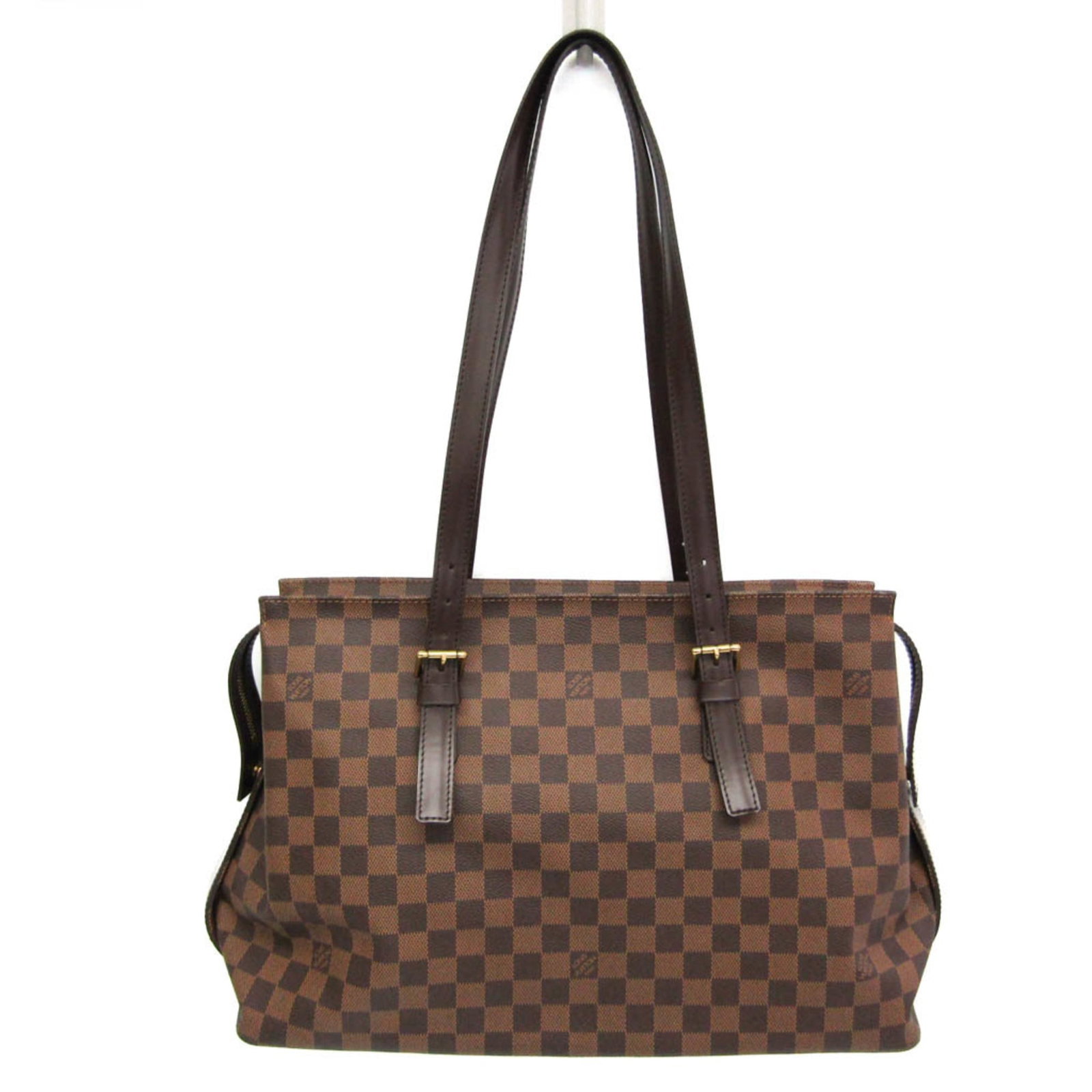 Shoulder Bag Damier Canvas by Louis Vuitton: Shoulder Bag Damier Canvas by Louis Vuitton Damier Canvas by Louis Vuitton, a timeless and iconic shoulder bag. Crafted from high-quality Damier Canvas in Ebene color, this Chelsea model features a