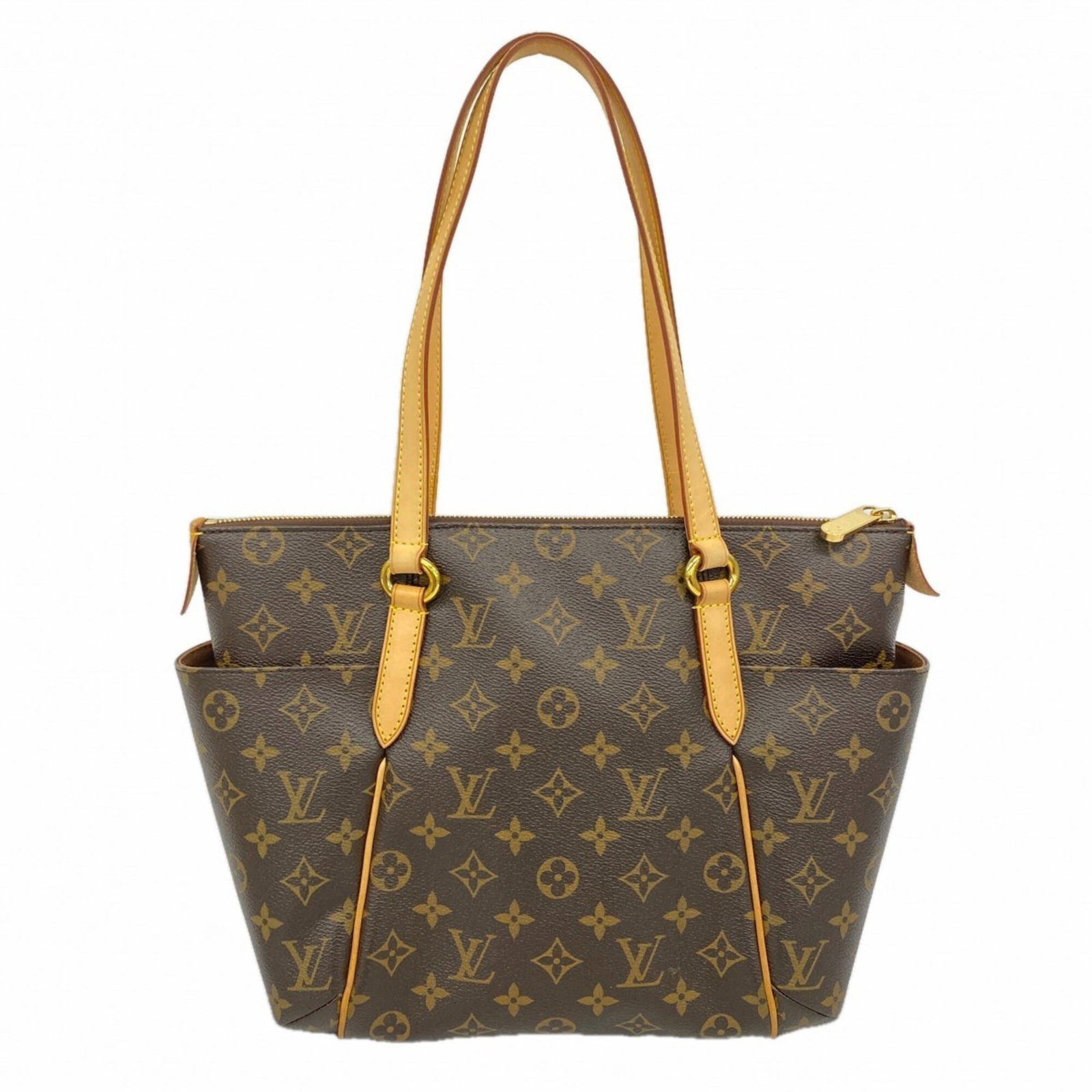 Louis Vuitton Tote Bag: Louis Vuitton Tote Bag Brown Louis Vuitton Tote Bag with classic design and signature monogram pattern. Measuring 25cm x 28cm x 12cm, it's a stylish accessory for everyday use. Made from high-quality