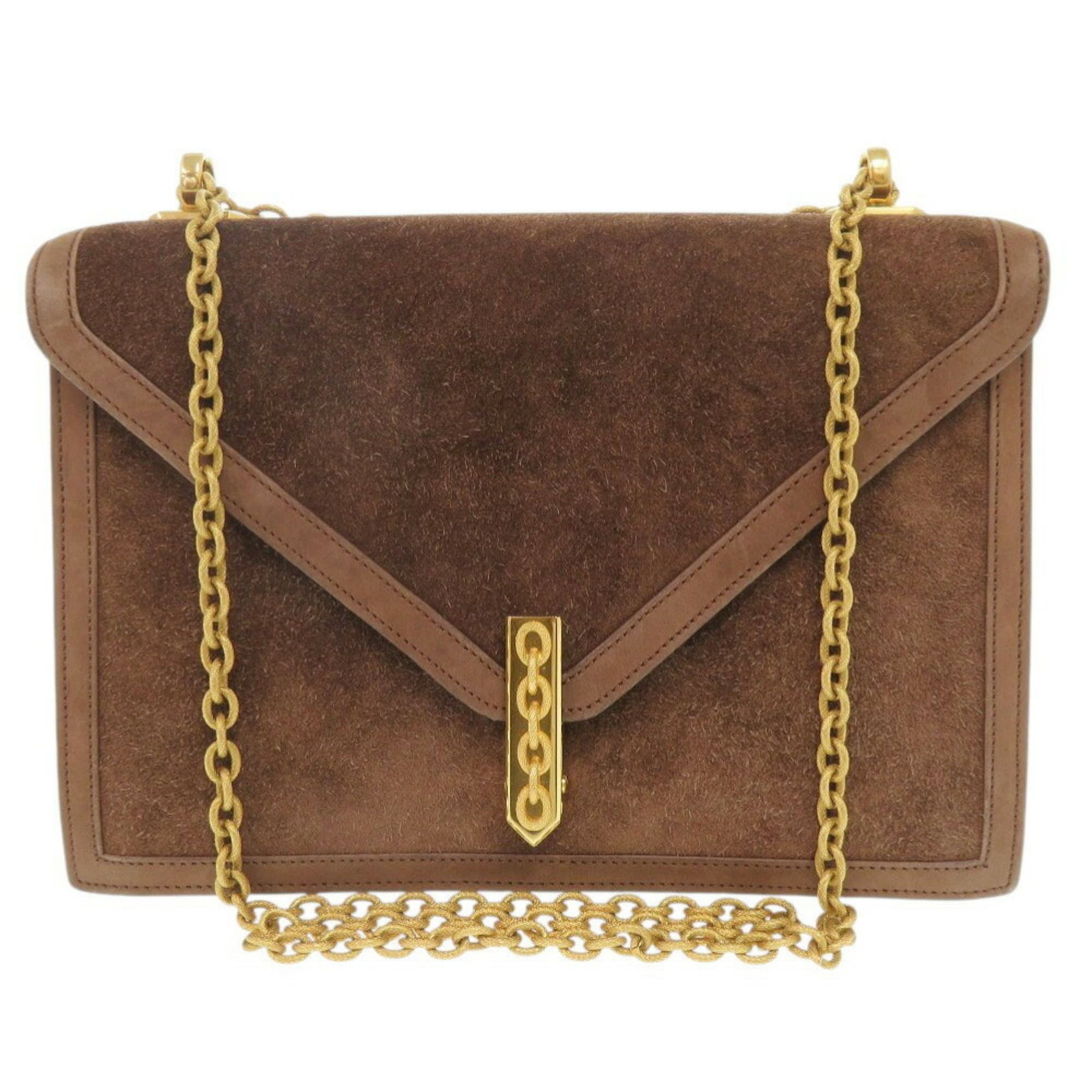 Shoulder Bag by Hermes: Shoulder Bag by Hermes This Herm?s shoulder bag features a rich brown color and a compact size, measuring 15cm x 22cm. The bag's design is characterized by its classic style and simple shape, making i