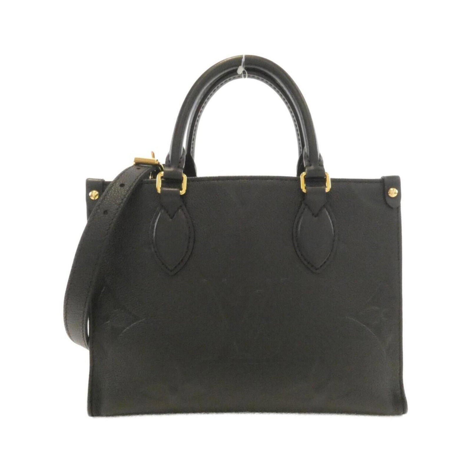 Louis Vuitton handbag monogram: Louis Vuitton handbag monogram Black Louis Vuitton monogram handbag with classic design, measuring 19cm x 25cm x 11cm. The iconic Empreinte pattern features a timeless black color that adds sophistica