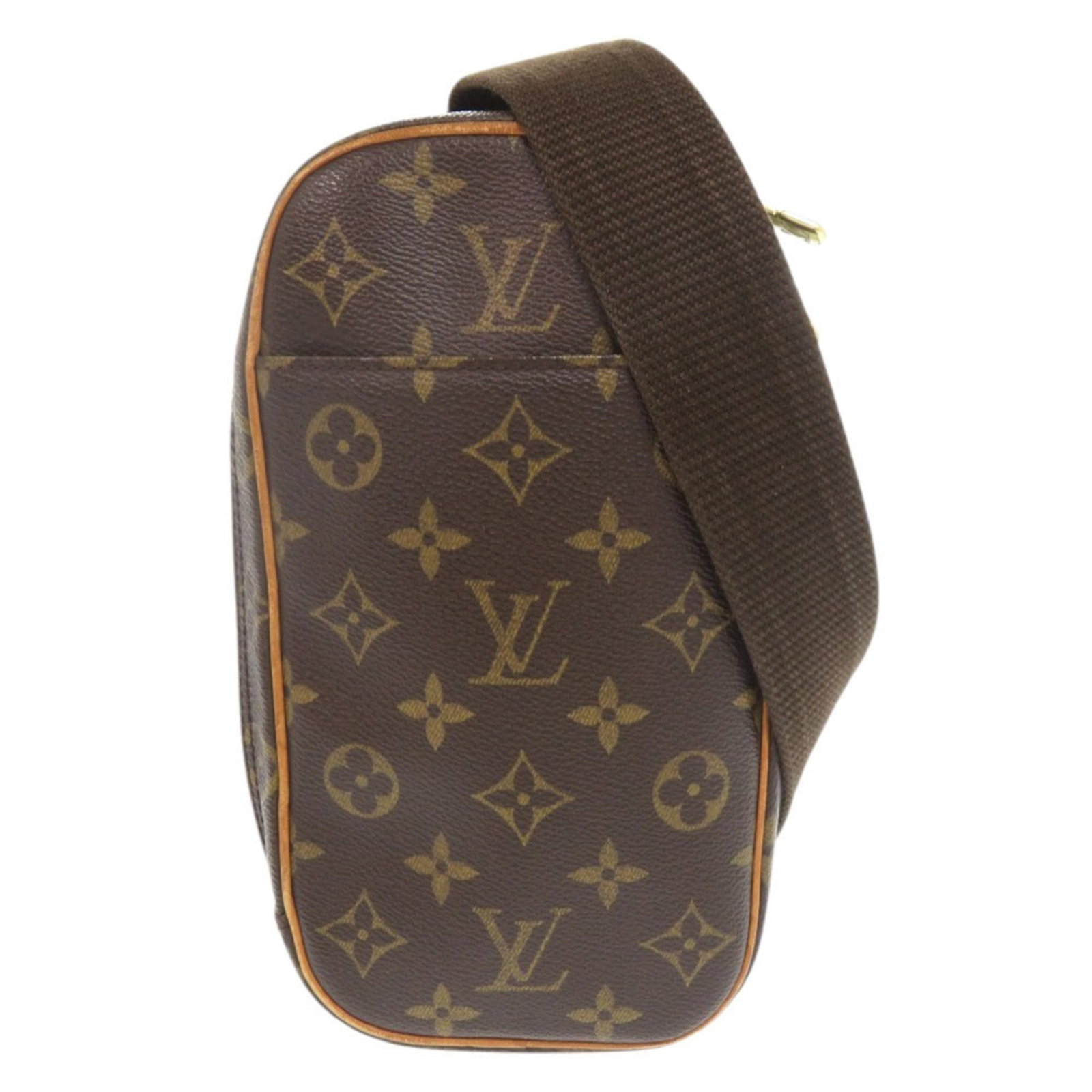 Sling bag monogram Louis Vuitton: Sling bag monogram Louis Vuitton Sling bag with iconic Louis Vuitton monogram in brown, complemented by gold hardware. Measuring 23cm x 12cm x 4.5cm, it offers a stylish and compact design. This class