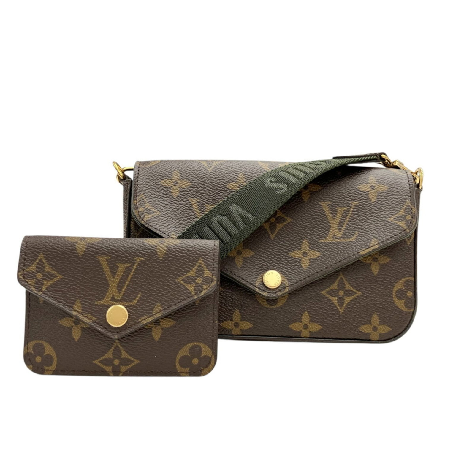 Louis Vuitton Monogram Pochette Shoulder Bag: Louis Vuitton Monogram Pochette Shoulder Bag The Louis Vuitton Monogram Pochette Shoulder Bag boasts its iconic brown monogram pattern and sleek design, making it a stylish accessory for everyday