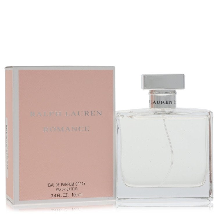 Romance by Ralph Lauren Eau De Parfum Spray 3.4 oz: Romance by Ralph Lauren Eau De Parfum Spray 3.4 oz Fresh rose, ginger, marigold, violet, oakmoss and musk blend together in Romance by Ralph Lauren Eau De Parfum Spray, a refined and flowery fragrance