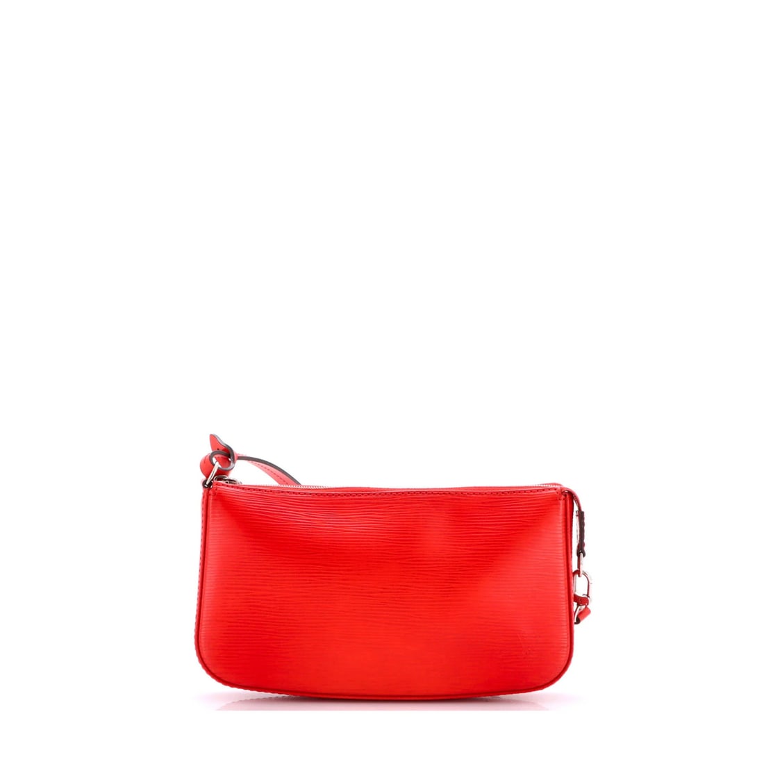 Louis Vuitton Pochette Accessoires NM Epi Leather: Louis Vuitton Pochette Accessoires NM Epi Leather Red Louis Vuitton Pochette Accessoires NM Epi Leather Clutch. This clutch features exterior minor creases and scuffs, with a red leather exterior and 
