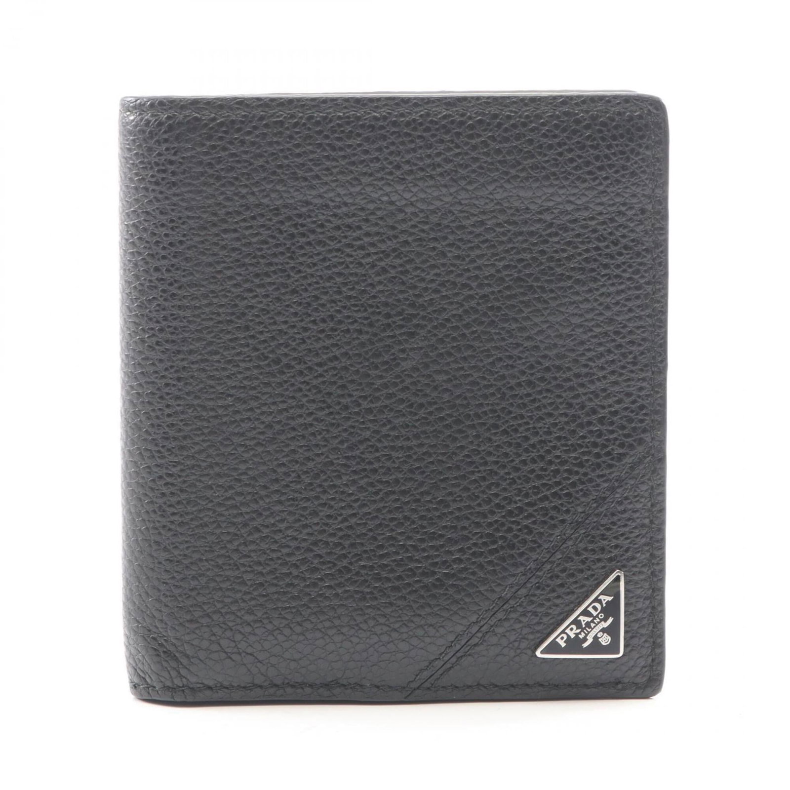 Prada Bill Wallet (Bi-Fold) Leather: Prada Bill Wallet (Bi-Fold) Leather The Prada Bill Wallet (Bi-Fold) Leather features sleek, black leather construction with precise dimensions. Its compact size and bi-fold design make it a versatile