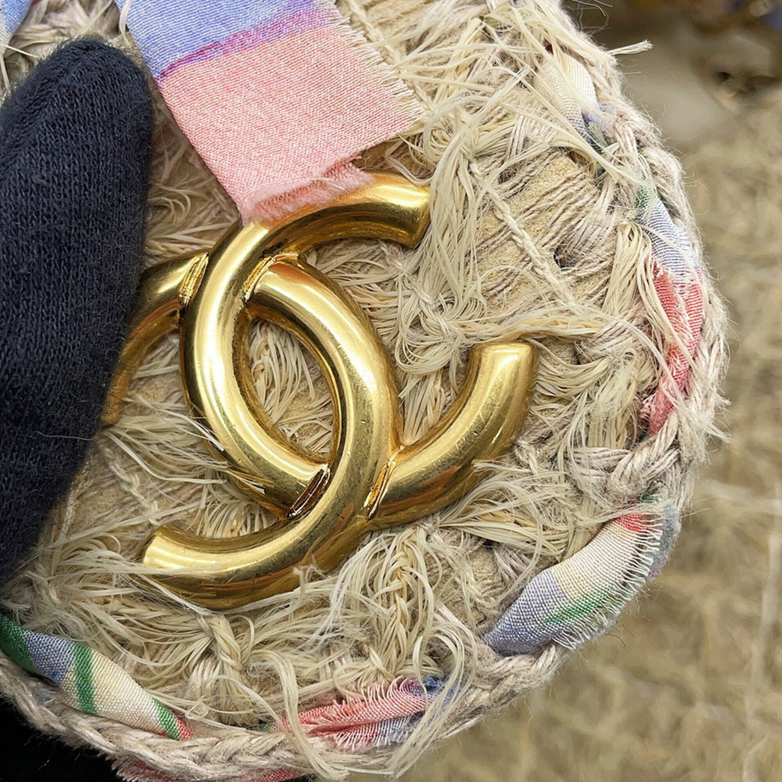 Chanel bag raffia shoulder - 12