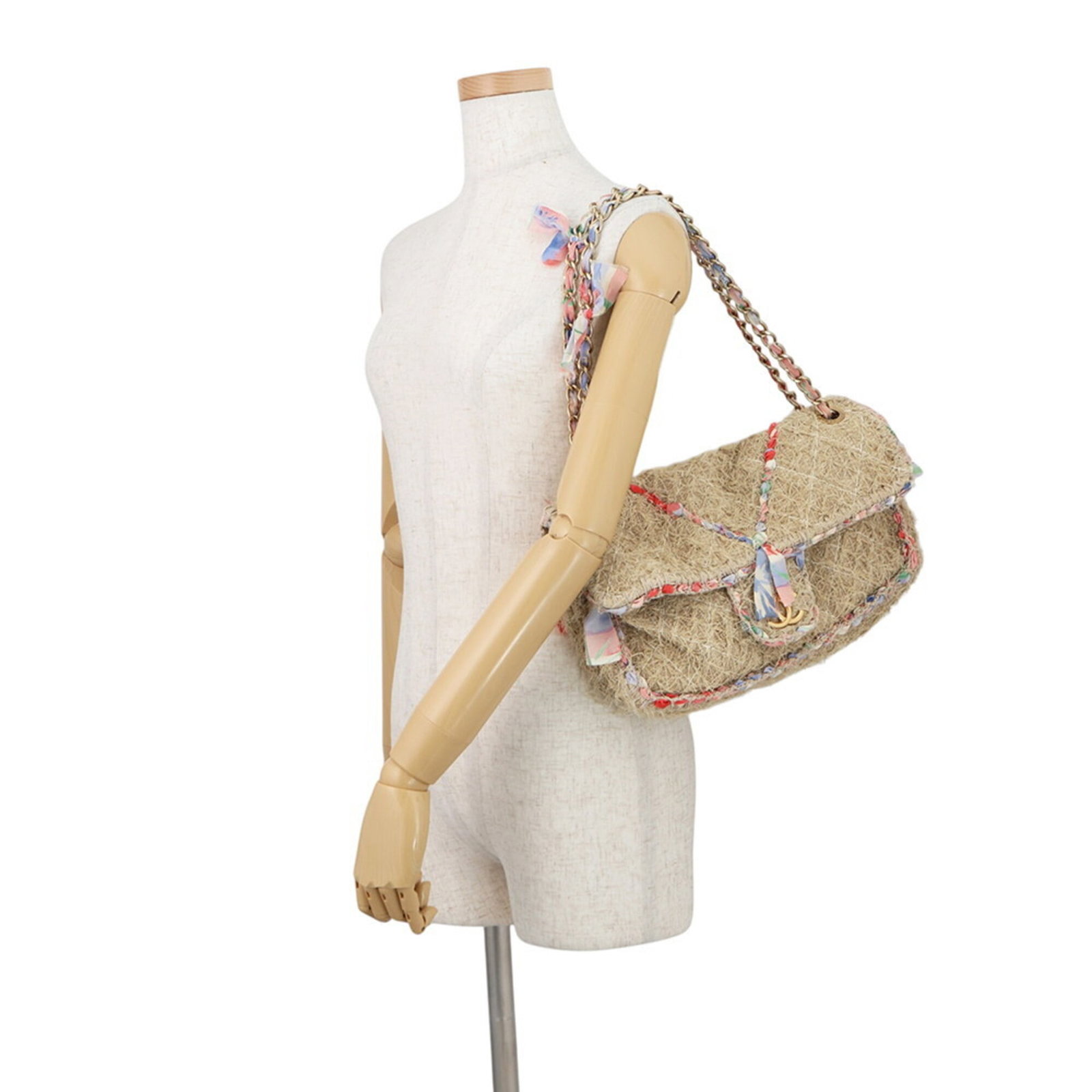 Chanel bag raffia shoulder - 4