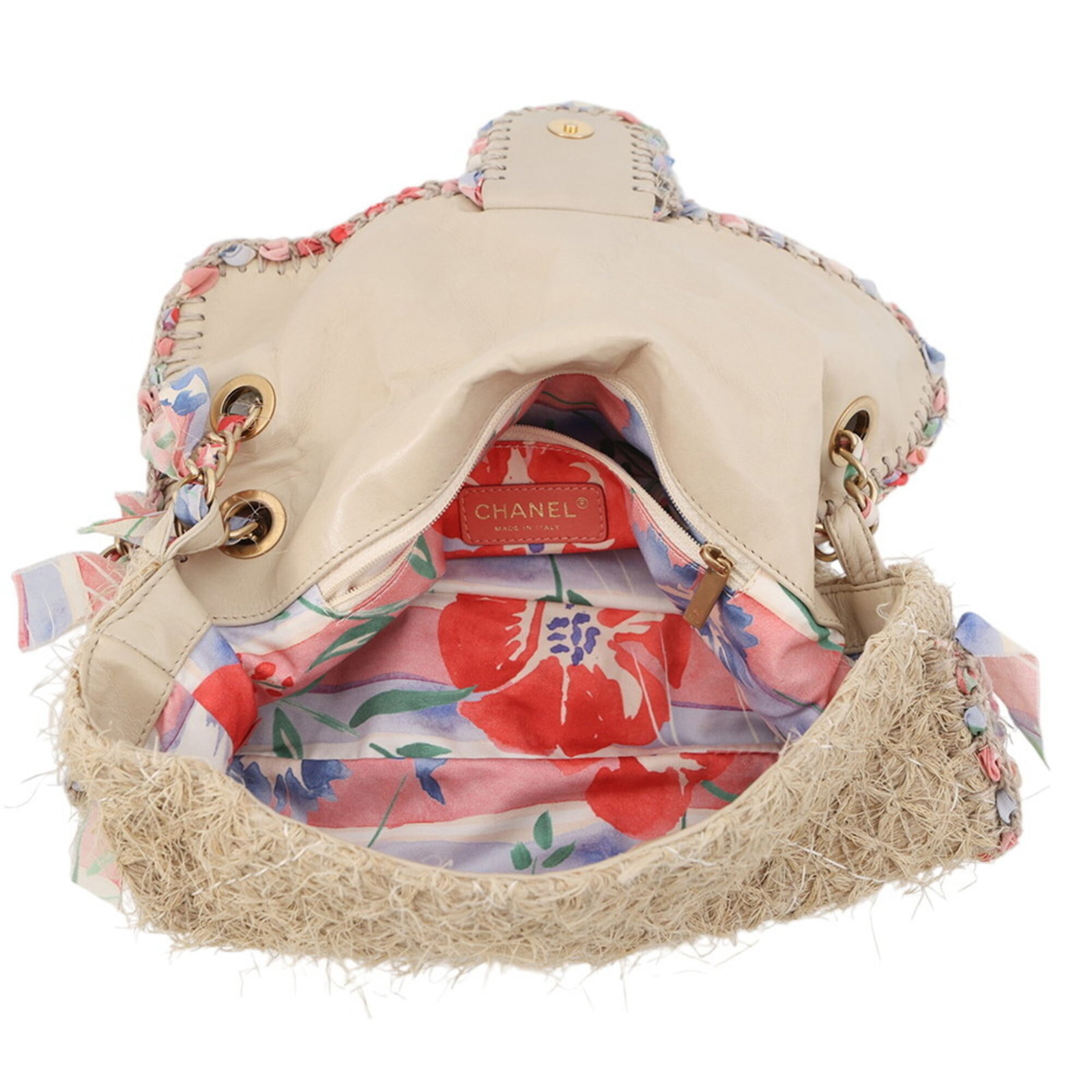 Chanel bag raffia shoulder - 6